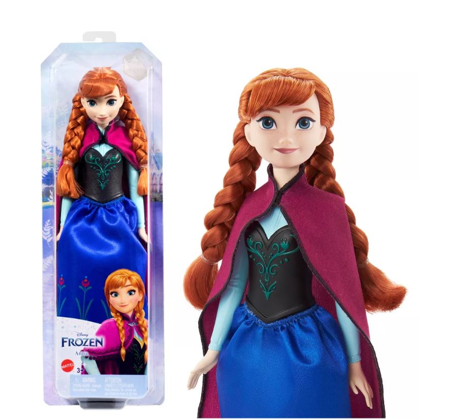 Disney Frozen Core Fashion Doll Anna In Blue Dress - Main Image