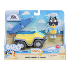 BLUEY SERIES 9 VEHICLE AND FIGURE - BLUEY BEACH QUAD WITH BANDIT