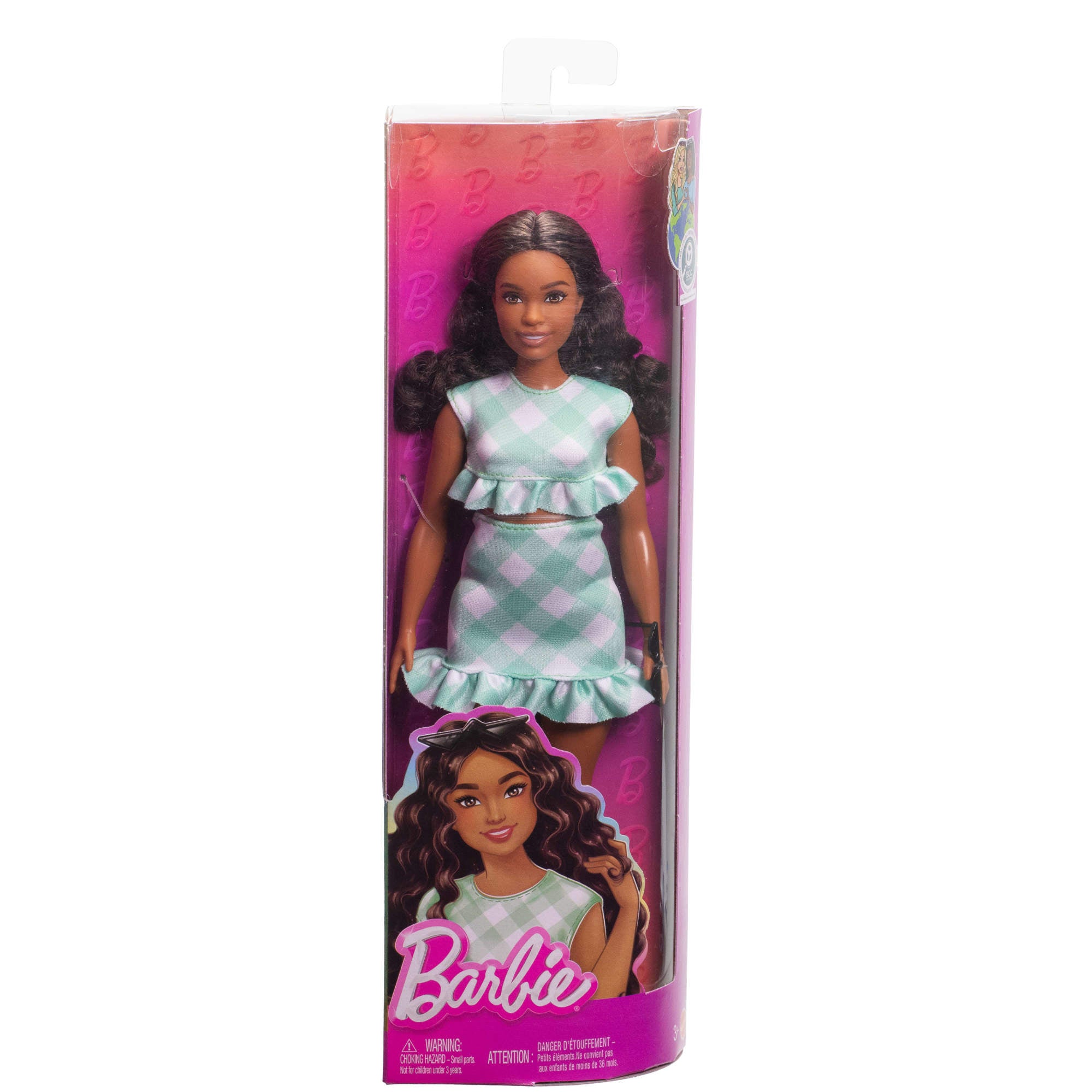 Barbie Fashionista Doll - 240 Green Gingham Dress Toyworld Australia Barbie Fashionista Doll - 240 Green Gingham Dress Toyworld Australia