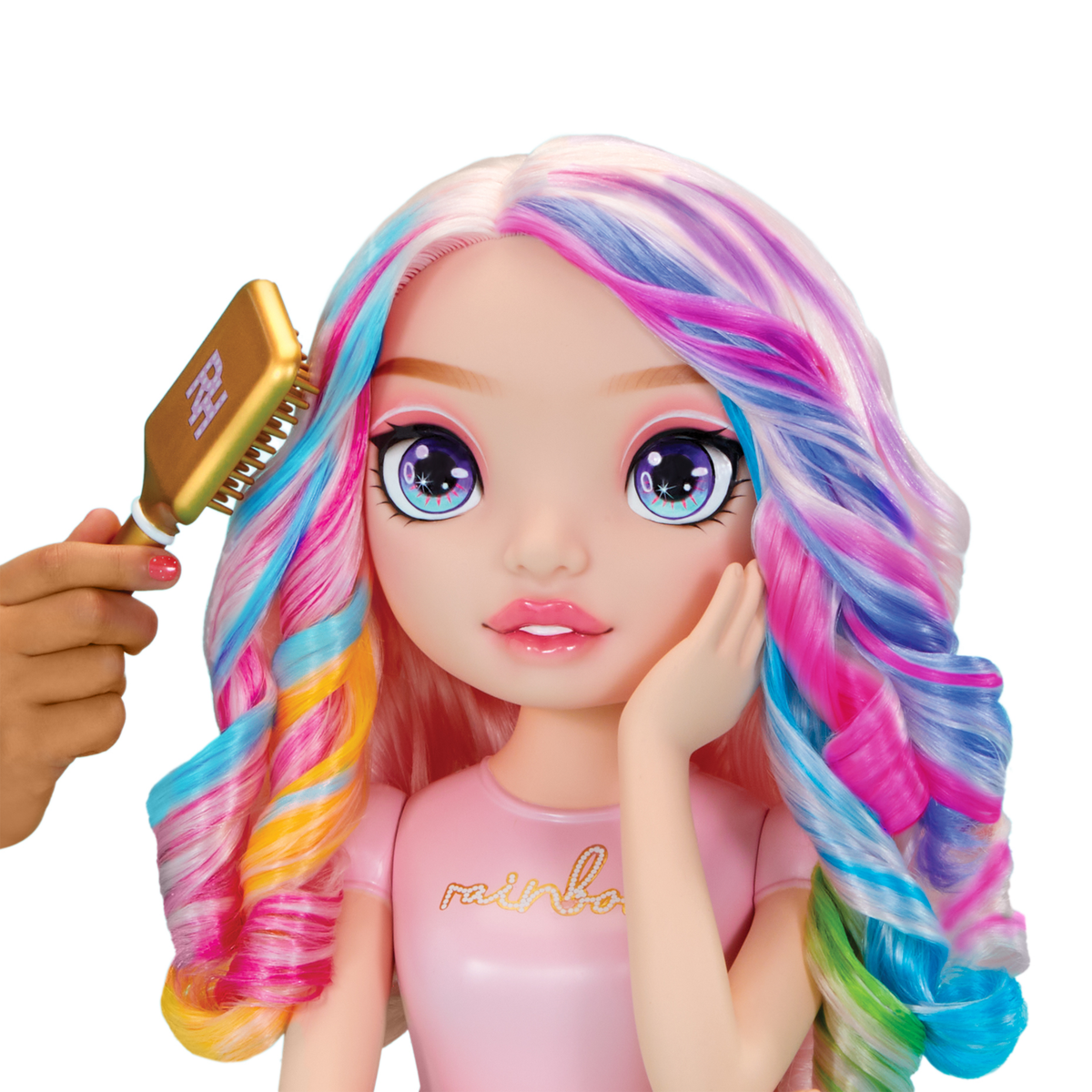 ZURU - Sparkle Girlz - stylinghoofd en accessoires - bruin - een prinses stylinghoofd in glamoureuze look - vanaf 3 jaar - 100499
