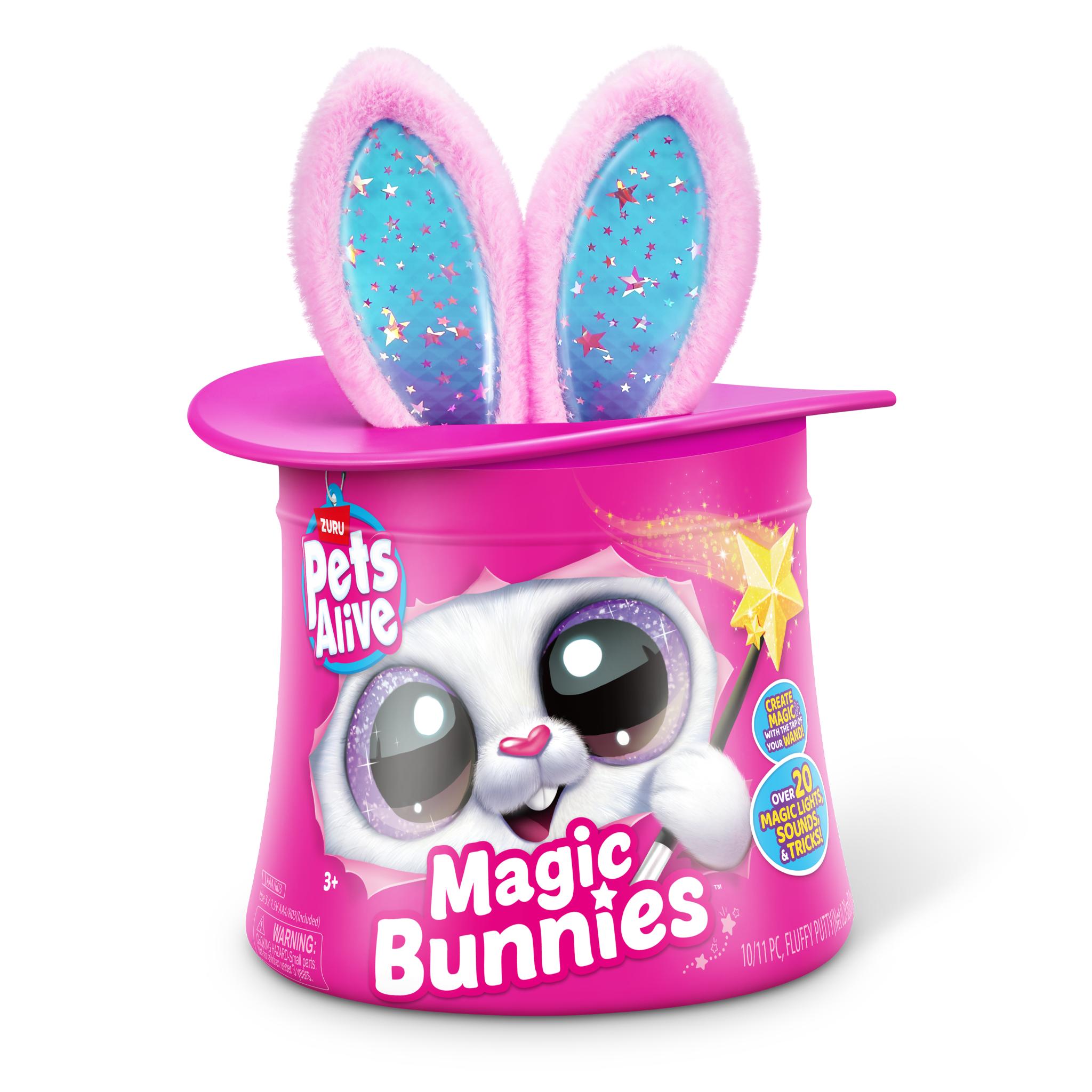 PETS ALIVE Magic Bunny Surprise Series 1 Robotic Bunny - Interactive Black Bunny Toy
