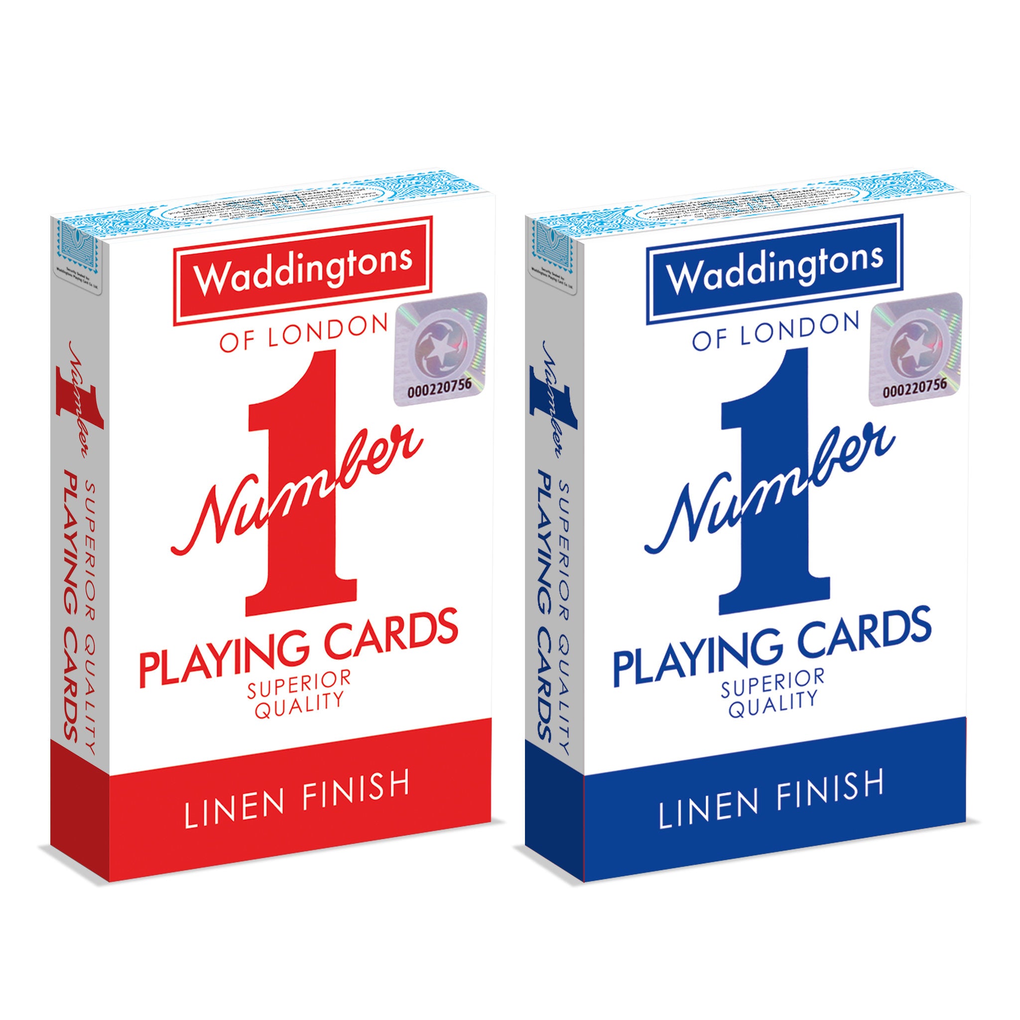 Waddington's No1 Playing Cards - Blue & Red