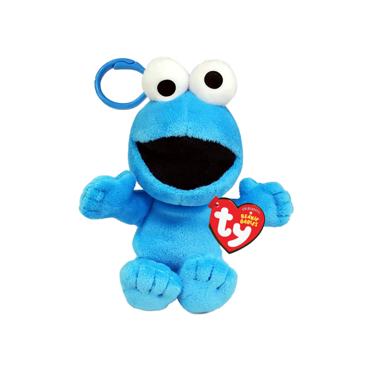 Ty Beanie Babies Floppy Clip - Sesame Street Cookie Monster