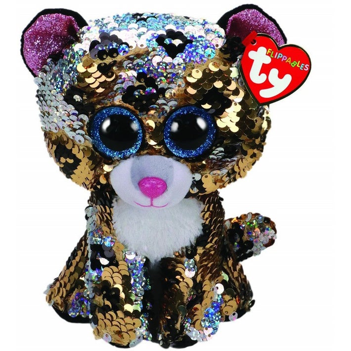 TY BEANIE BOOS FLIPPABLES STERLING THE LEOPARD MEDIUM