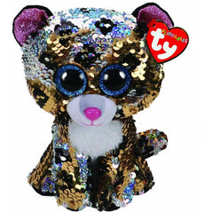 TY BEANIE BOOS FLIPPABLES STERLING THE LEOPARD MEDIUM