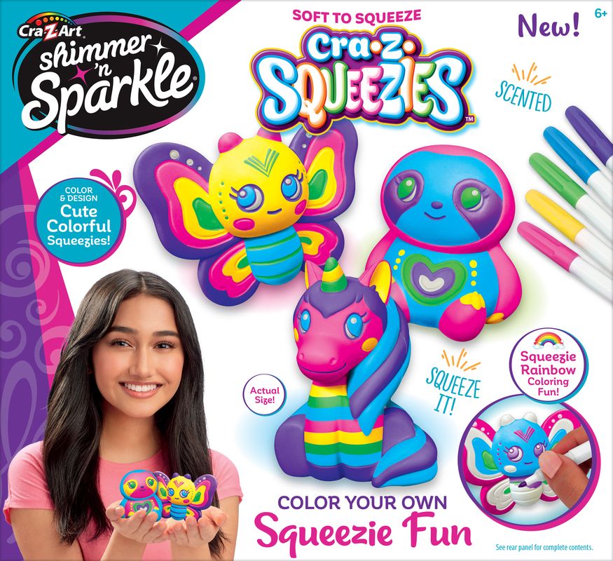 Cra-Z-Art Shimmer 'N Sparkle Colour Your Own Squeezie Fun