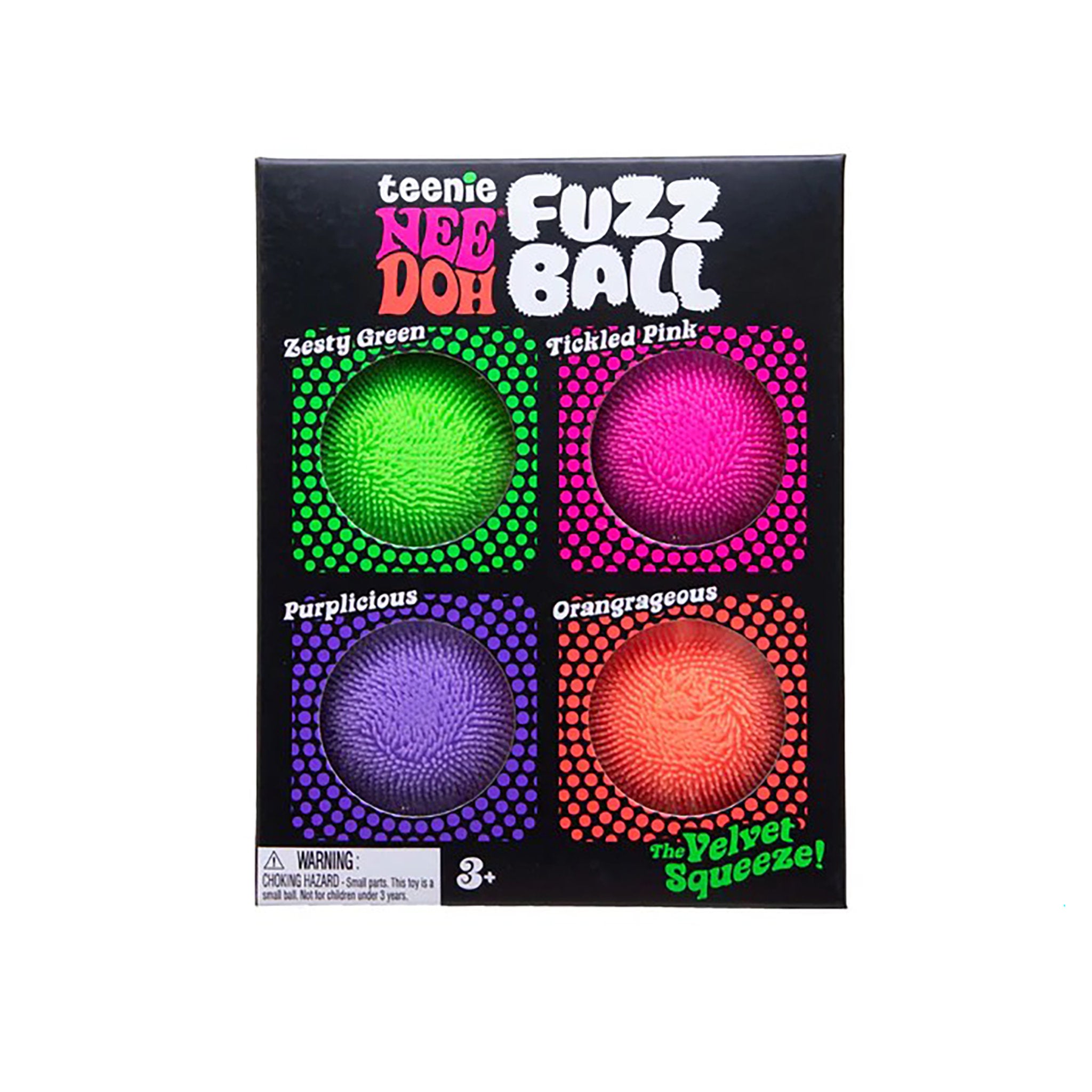 Schylling NeeDoh Fuzz Ball Teenie 4 Pack