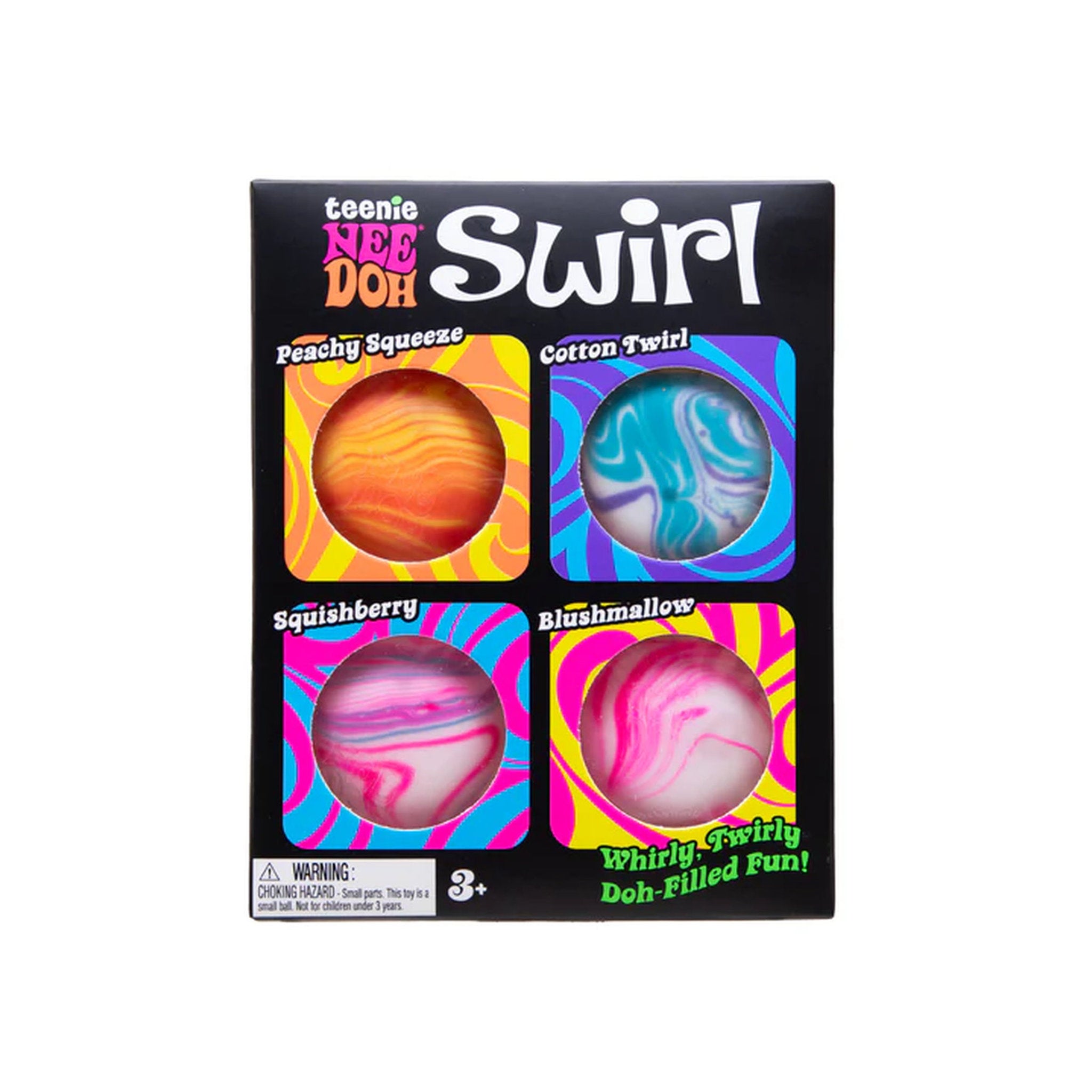 Schylling NeeDoh Swirl Teenie 4 Pack