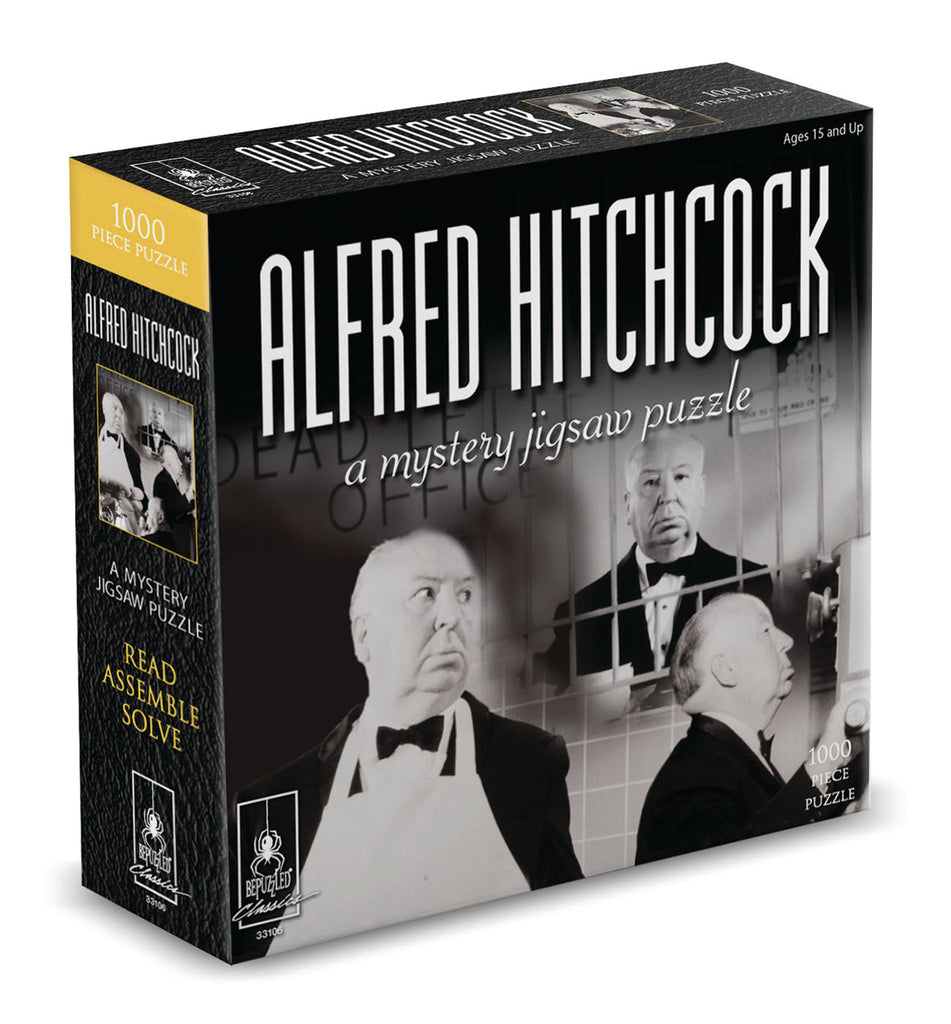 UG CLASSIC MYSTERY JIGSAW PUZZLE 8 X 8" ALFRED HITCHCOCK