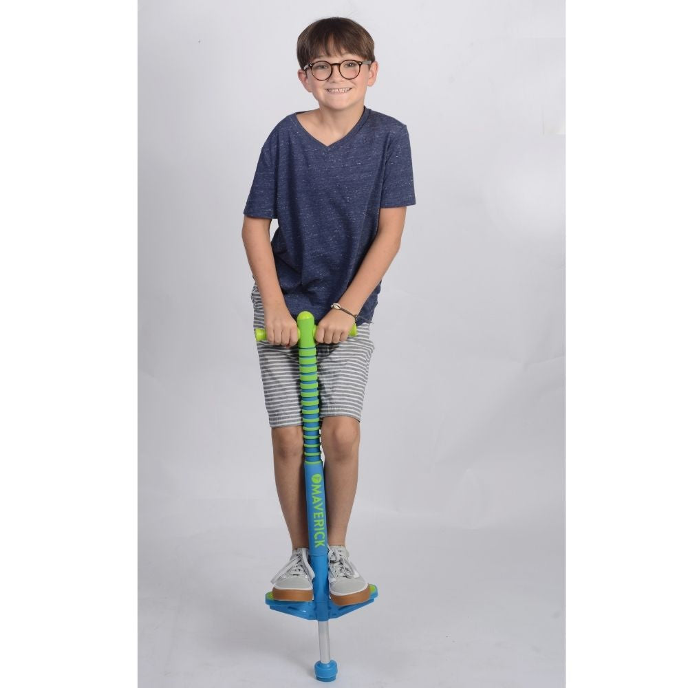 Flybar Maverick Pogo Stick For Kids 5+ (40-80 Lbs) - Beginner Pogo Stick With Enclosed Spring, No Assembly