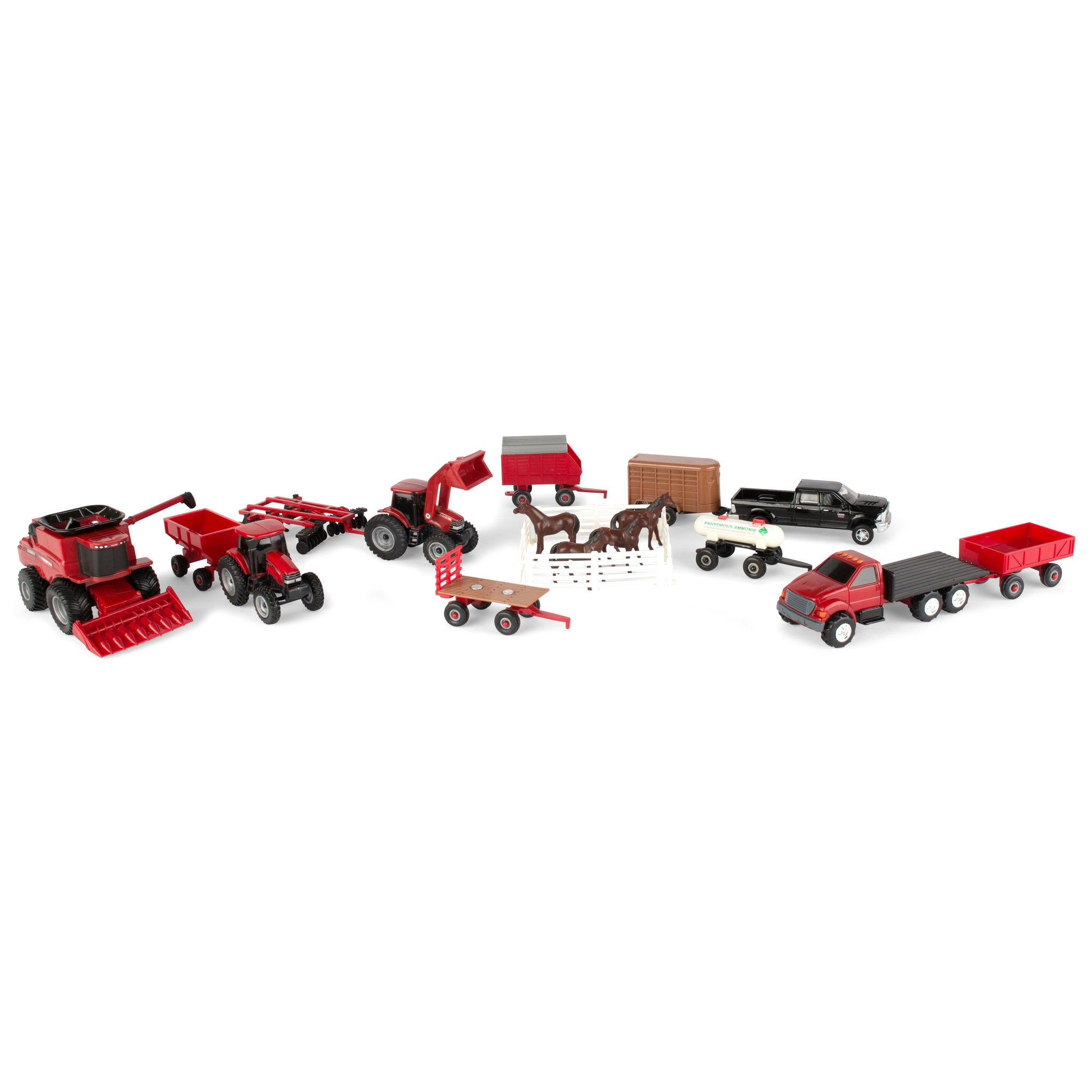 TOMY Case IH Die-Cast 1:64 Farm Toy 20 Piece Playset