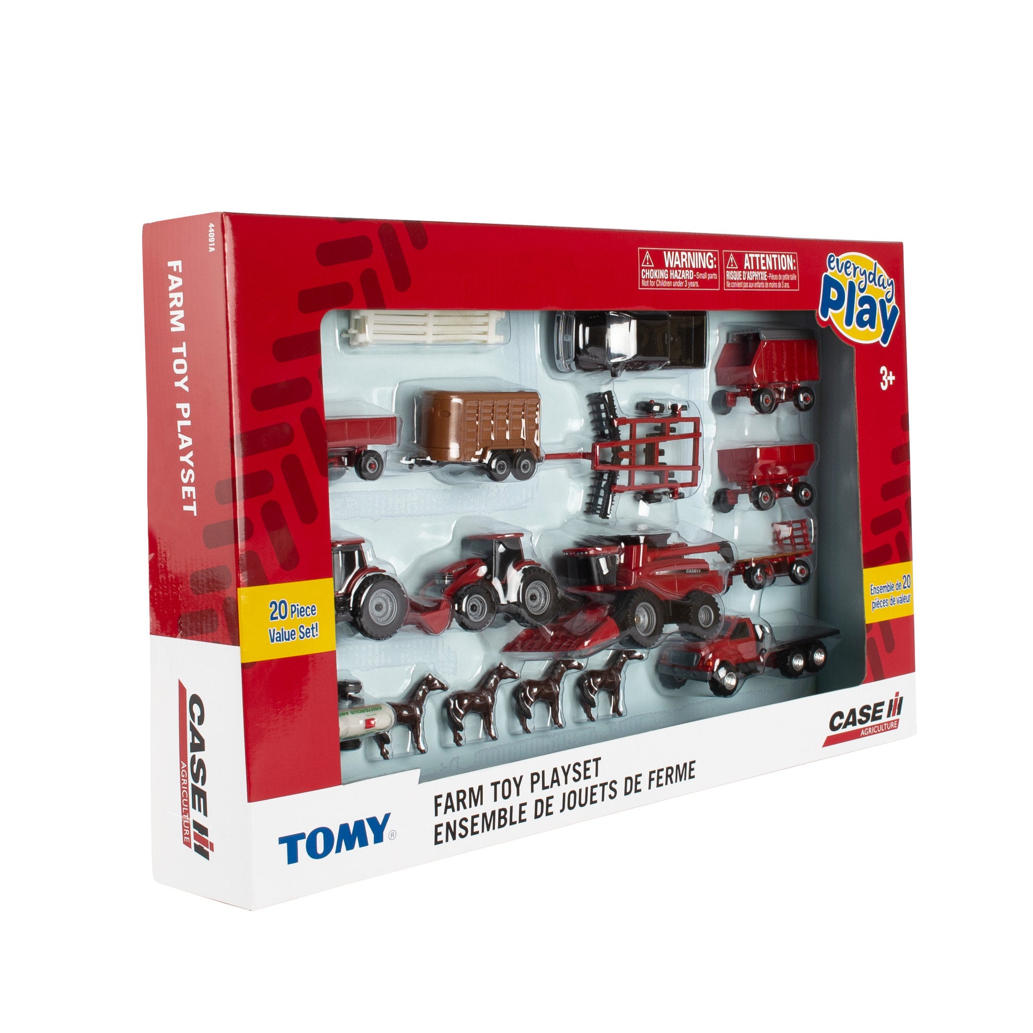 TOMY Case IH Die-Cast 1:64 Farm Toy 20 Piece Playset