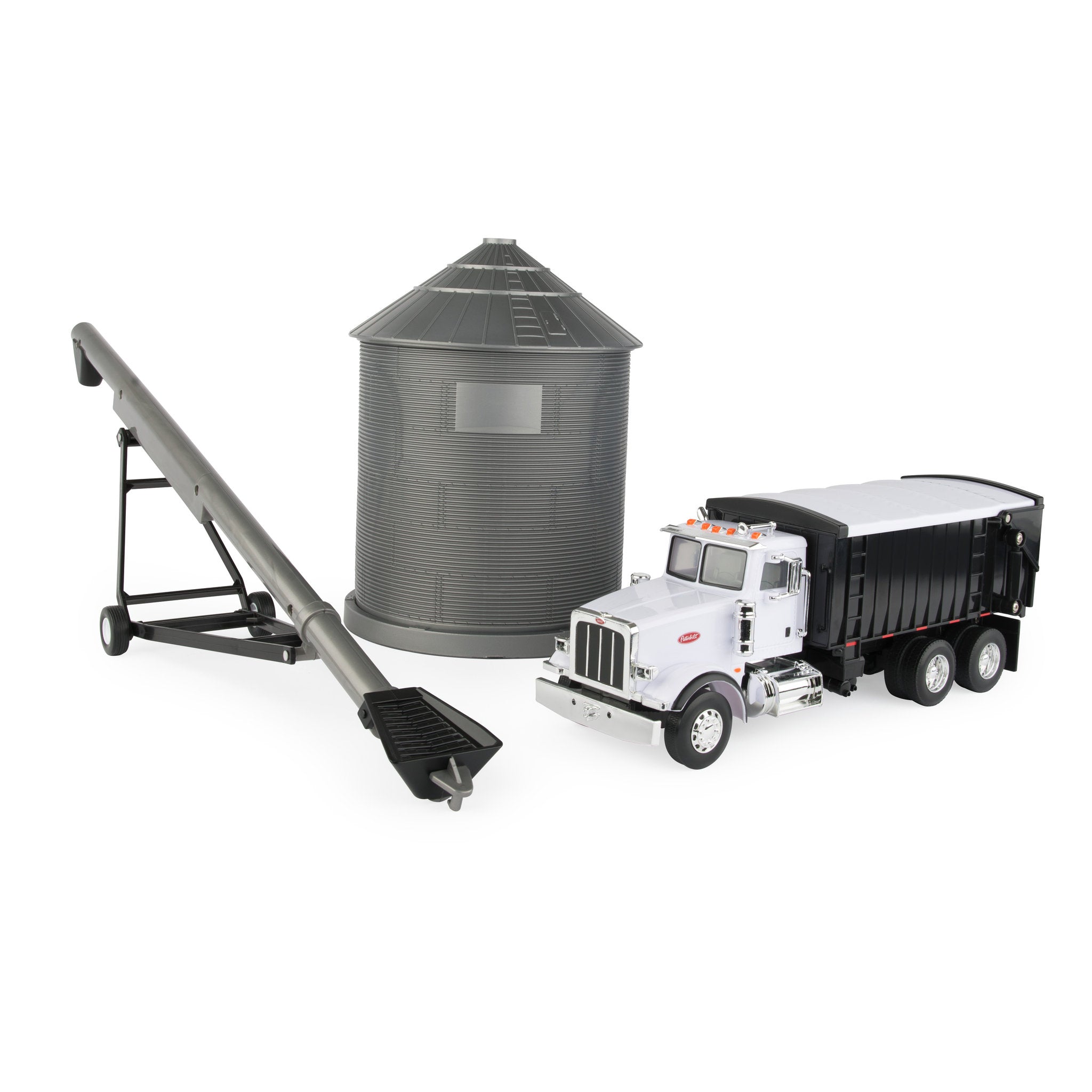 Peterbilt Model 367 Die-Cast 1:32 Straight Truck with Grain Box & Grain Bin