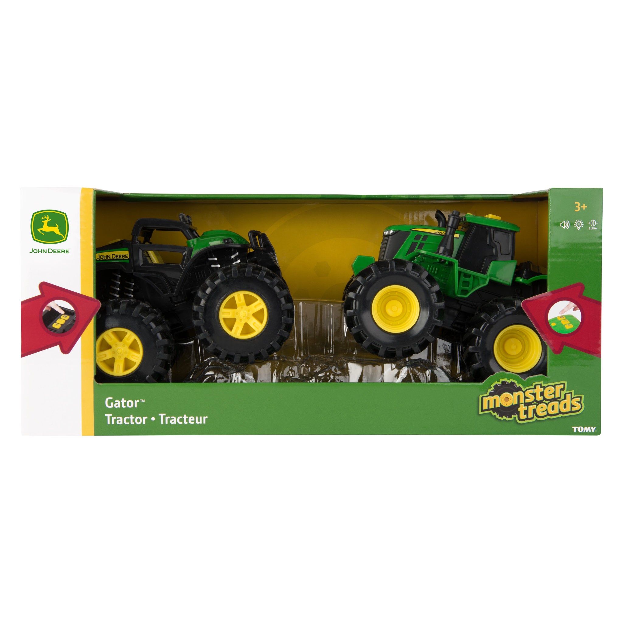 John Deere Monster Treads & Sounds Combine & Tractor 2 Pack