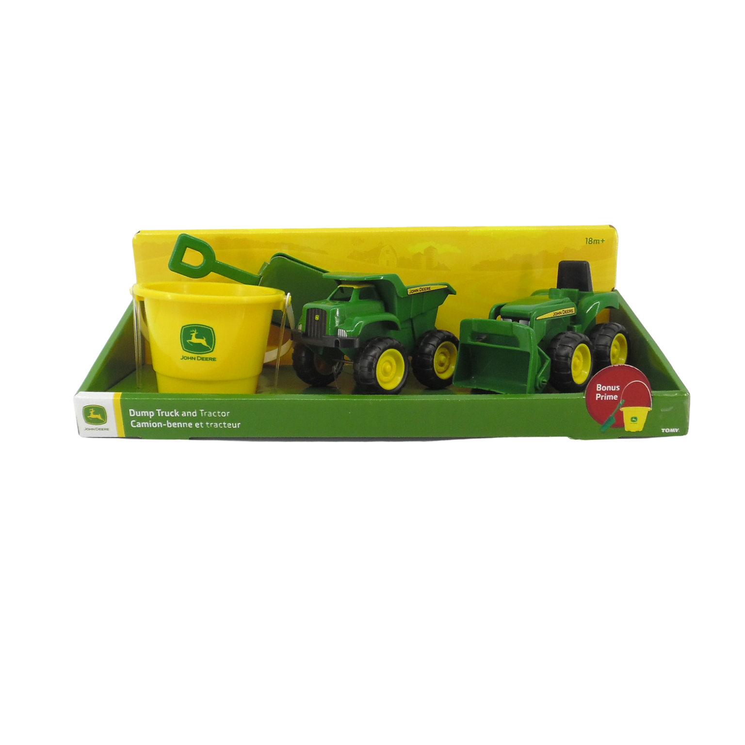 John Deere 15cm Sandbox 2 Pack - Tractor & Dump Truck With Bucket