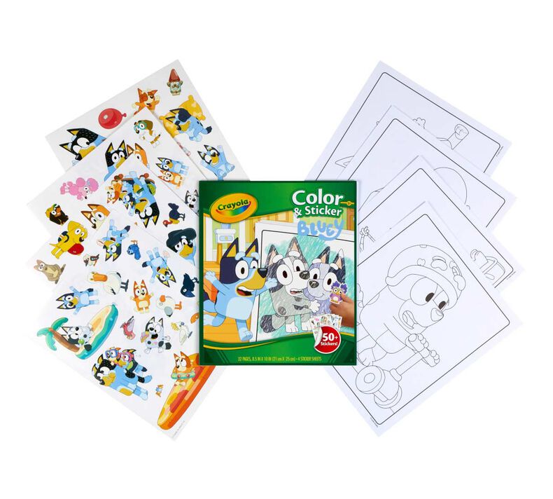 Crayola Colour & Sticker Book Bluey