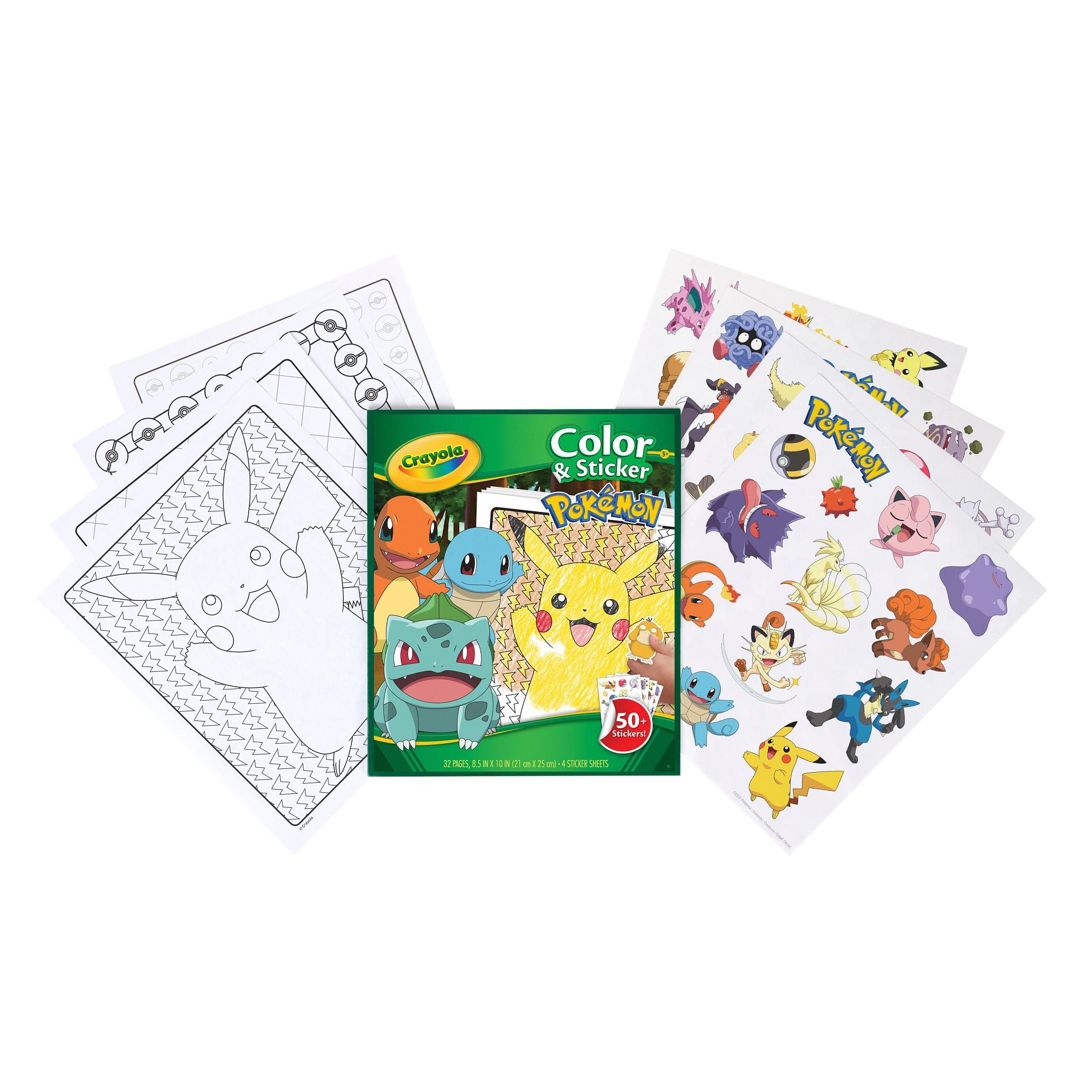 Crayola Colour & Sticker Book Pokemon