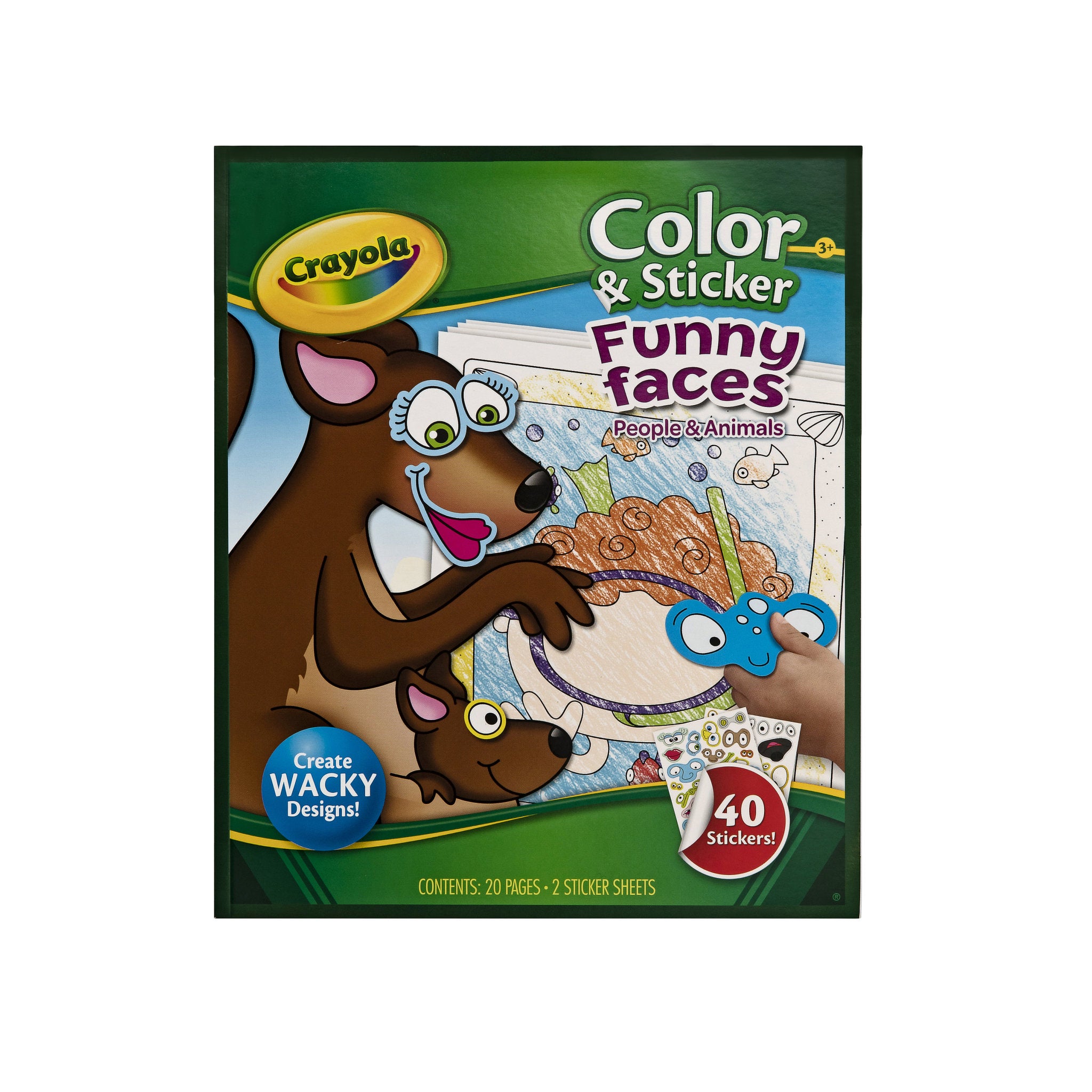 Crayola Colour & Sticker - Funny Faces