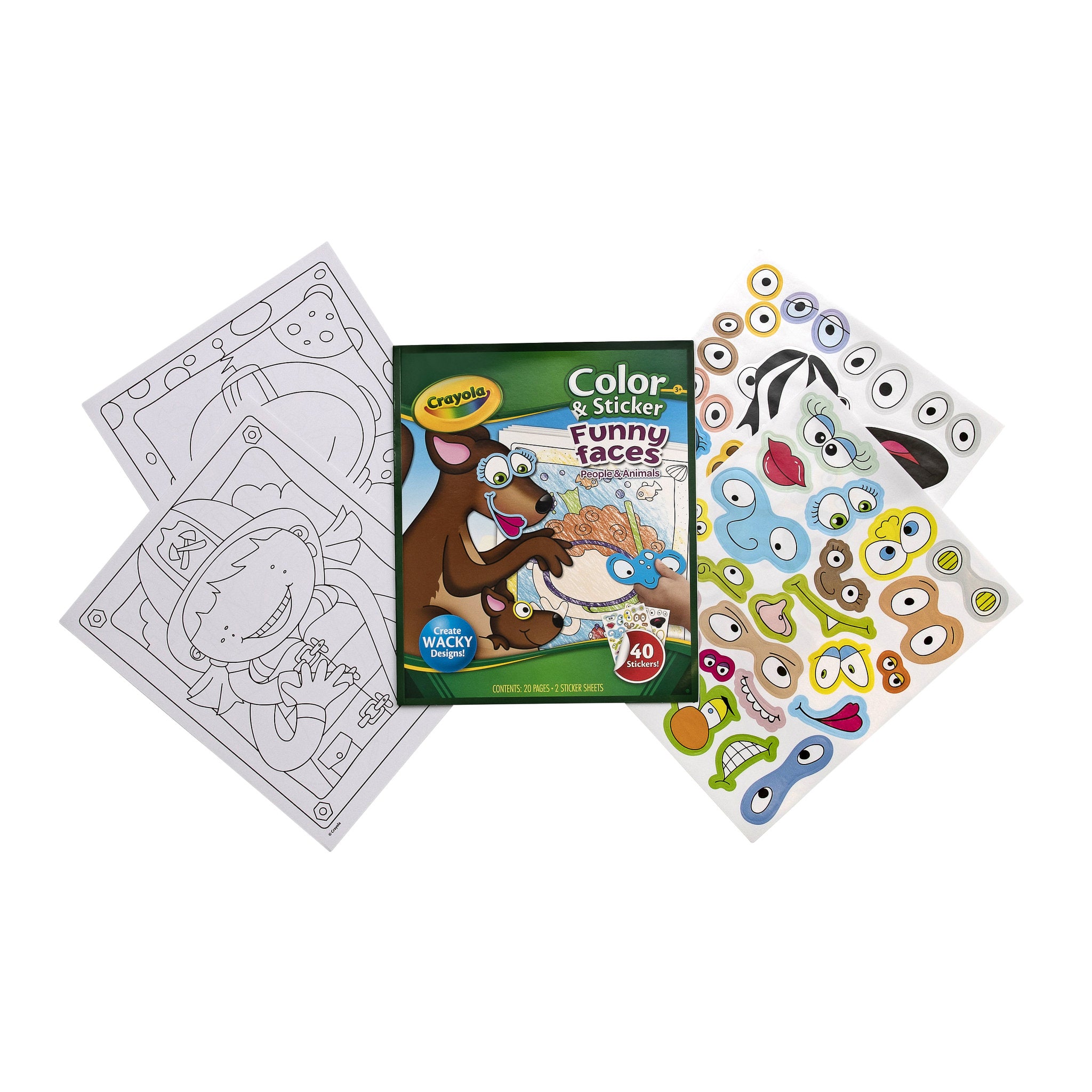Crayola Colour & Sticker - Funny Faces