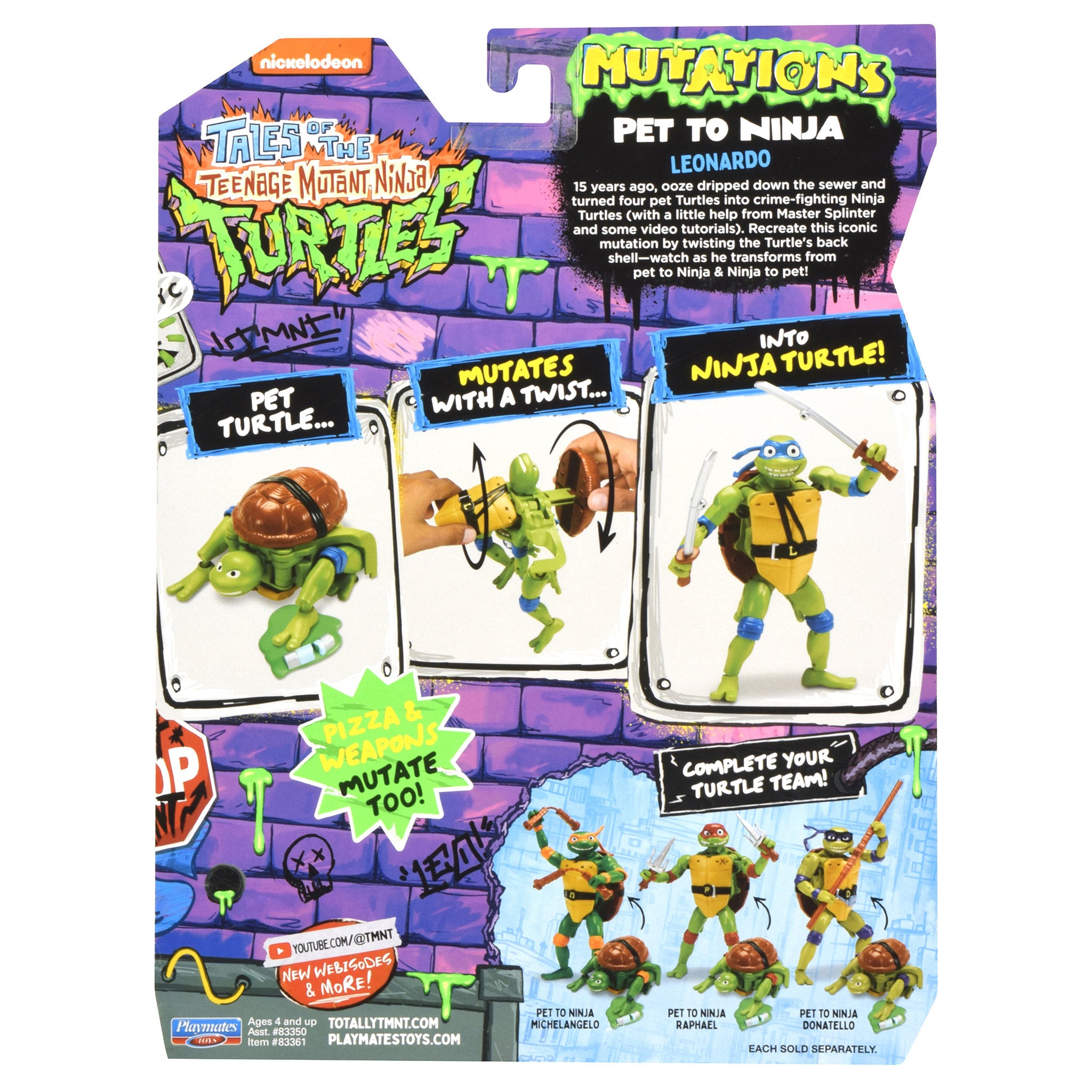 Tales of the Teenage Mutant Ninja Turtles Mutations Pet To Ninja - Leonardo