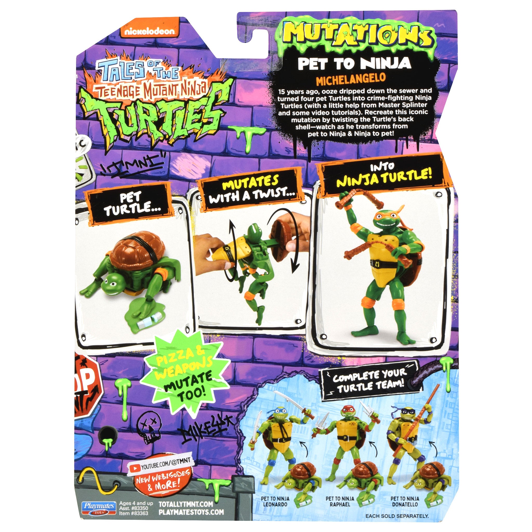 Tales of the Teenage Mutant Ninja Turtles Mutations Pet To Ninja - Michelangelo