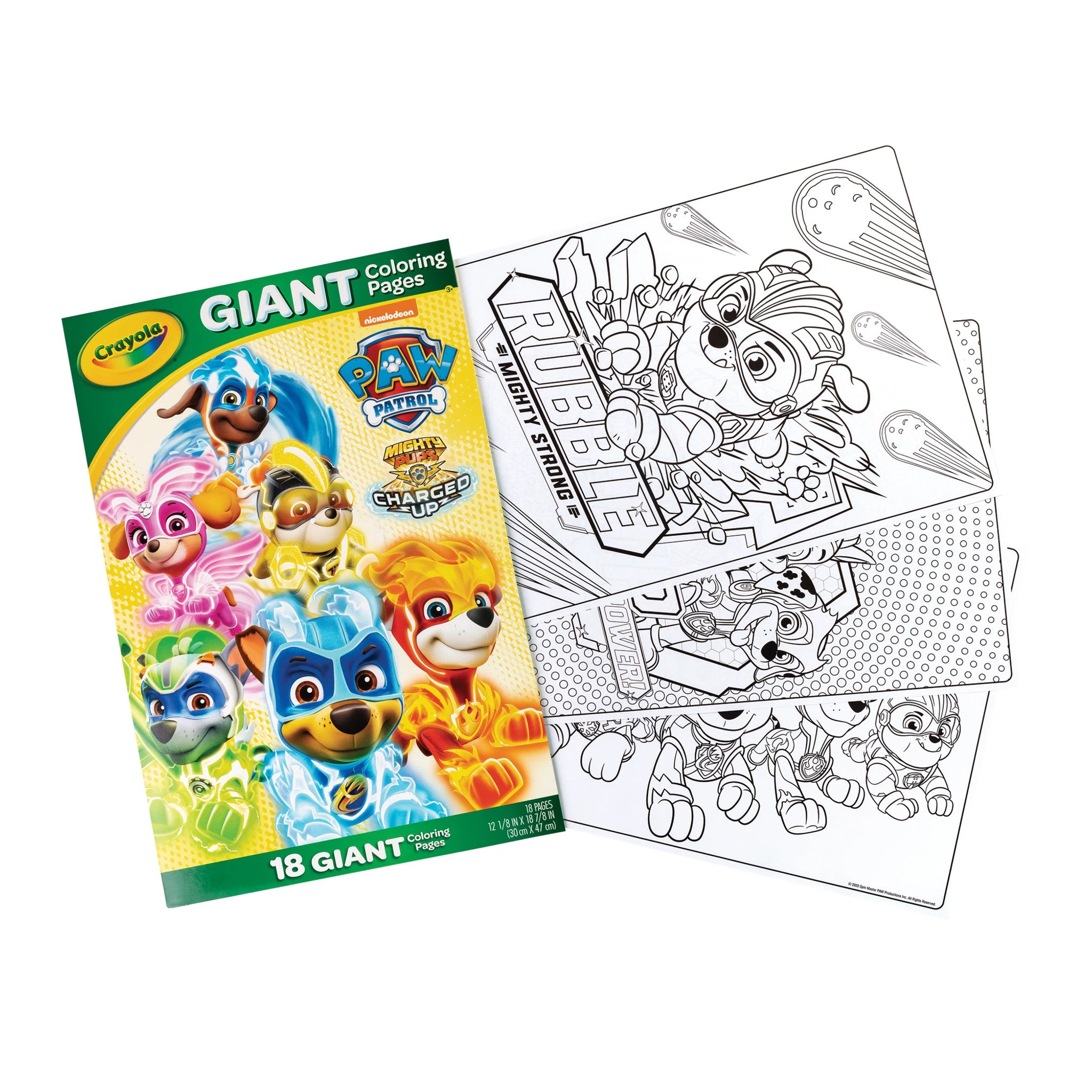 Crayola PAW Patrol Mighty Pups Charged Up Giant Colouring Pages