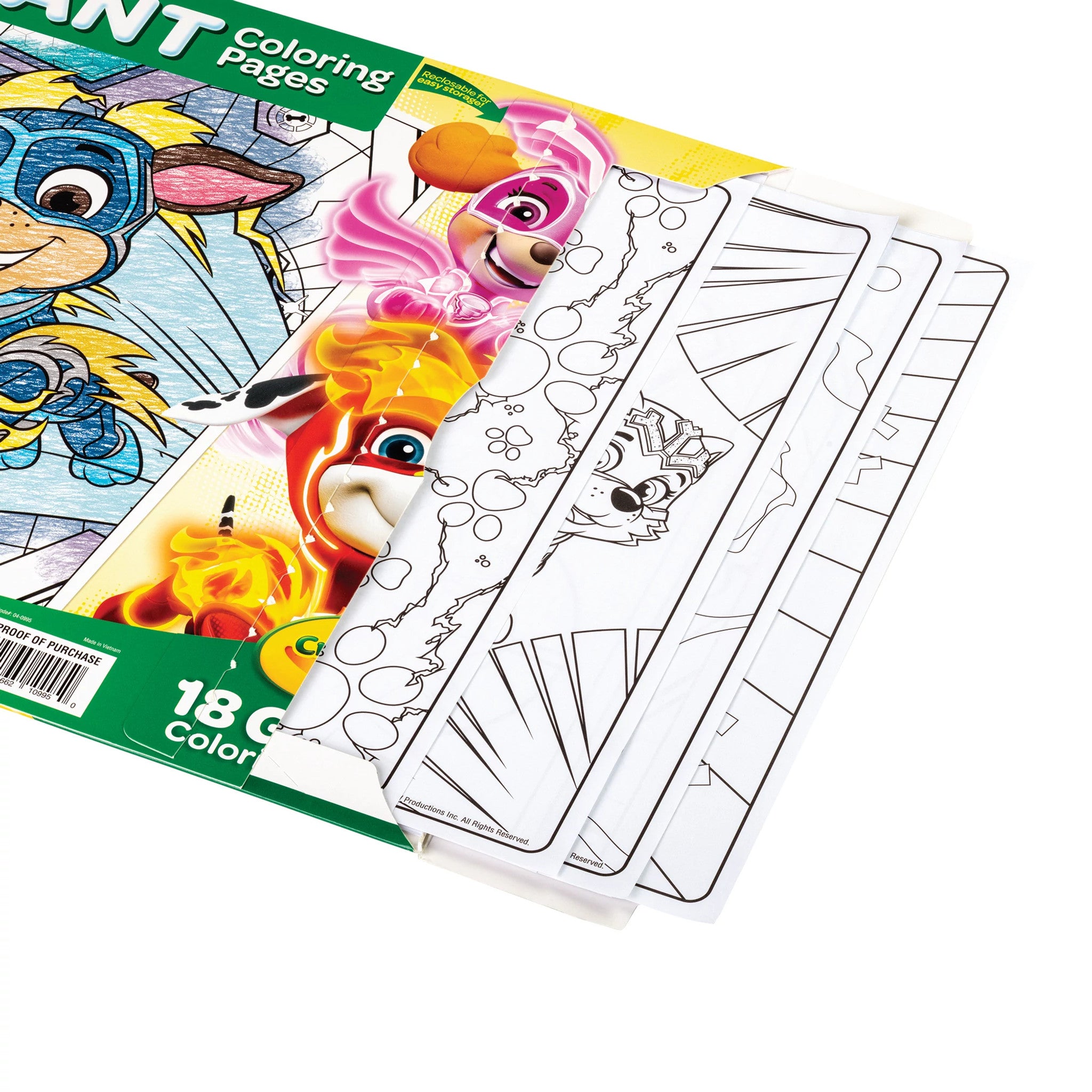 Crayola PAW Patrol Mighty Pups Charged Up Giant Colouring Pages