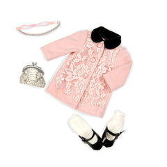 OUR GENERATION DELUXE OUTFIT WINTER WONDER COAT WITH LACE OUTFIT