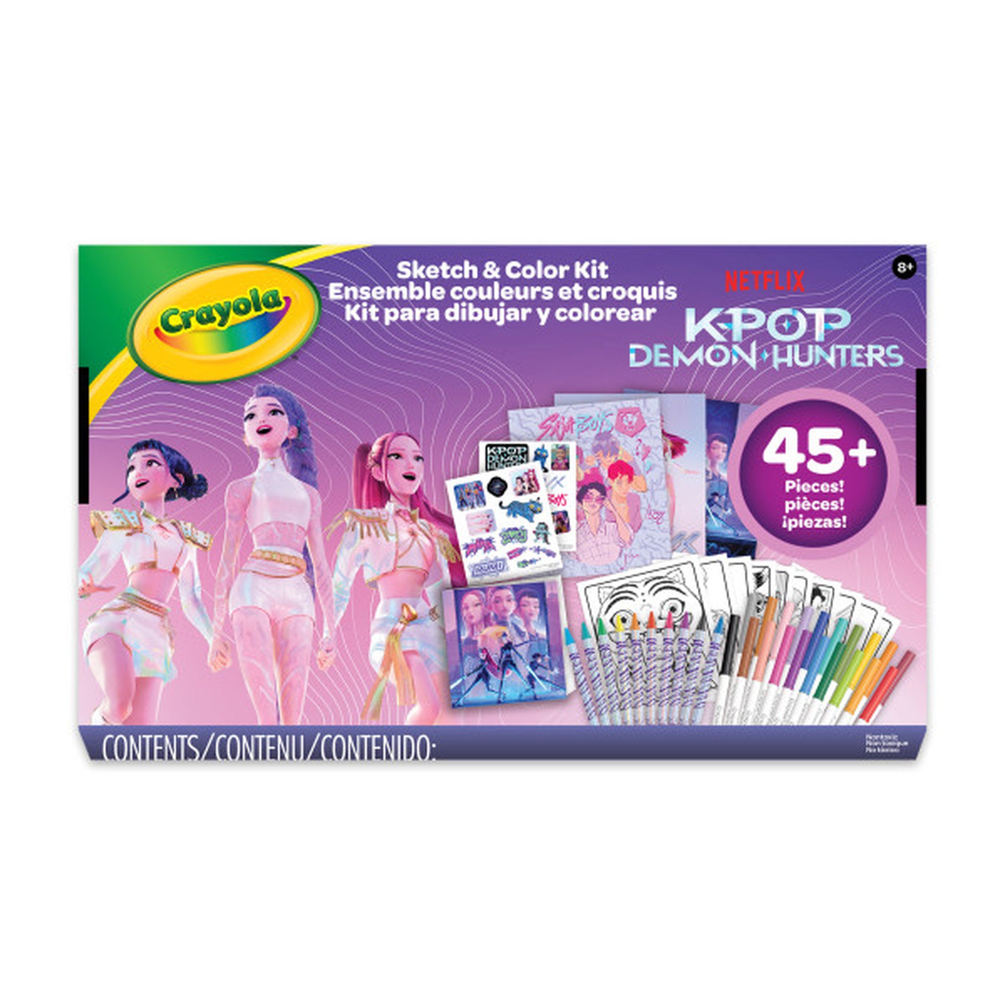 Crayola KPop Demon Hunters Sketch & Colour Kit