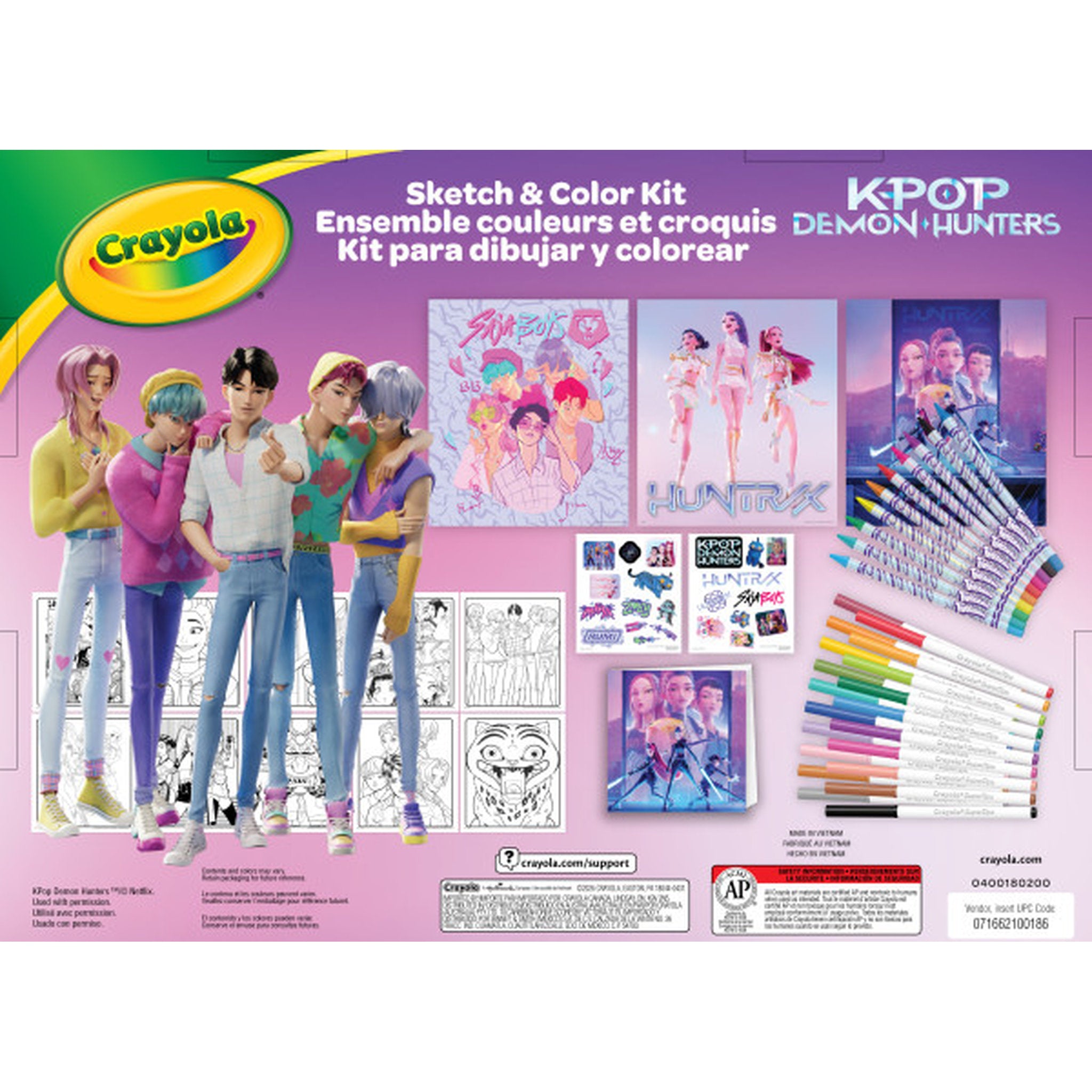 Crayola KPop Demon Hunters Sketch & Colour Kit