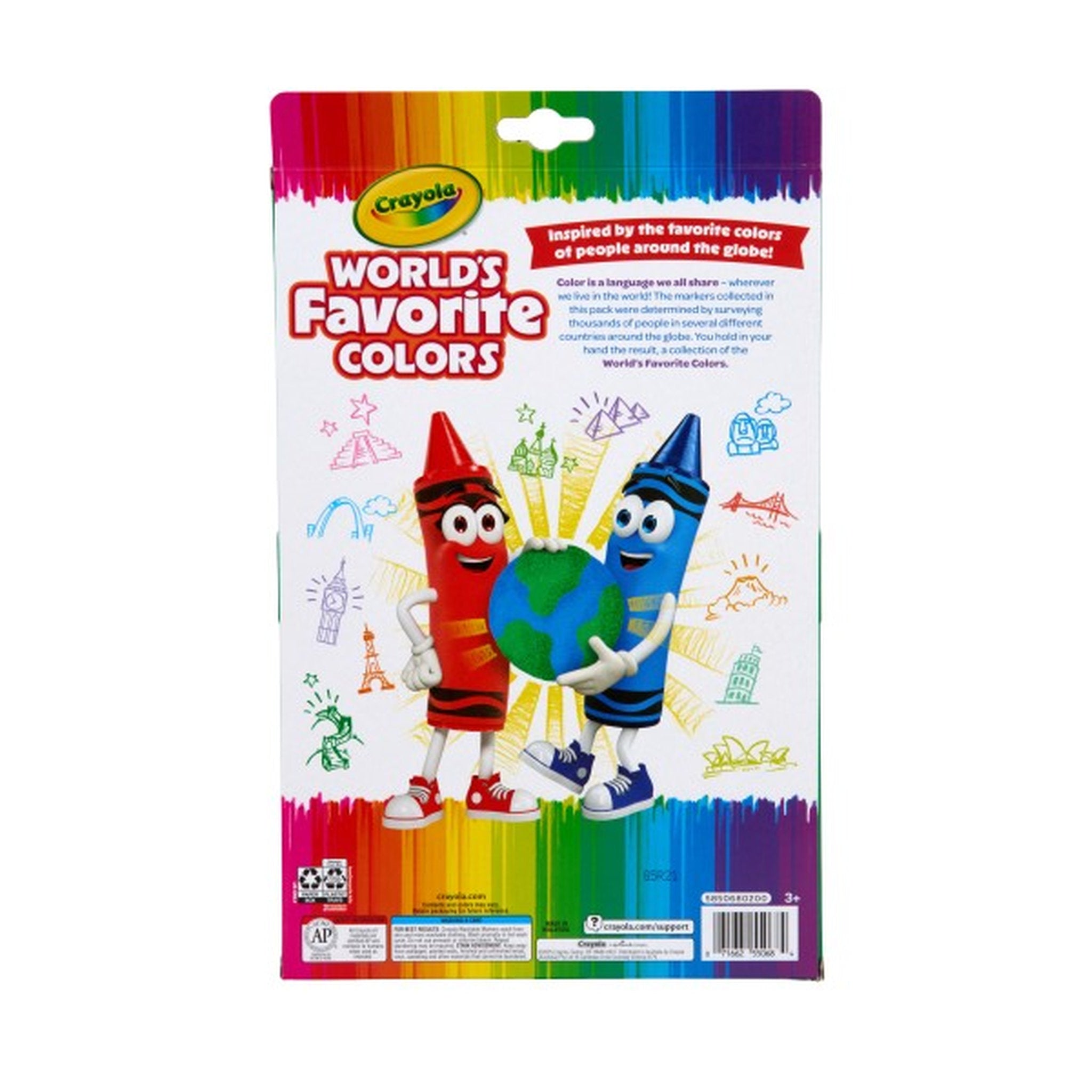 Crayola World's Favorite Colours 50 Pack Washable Markers