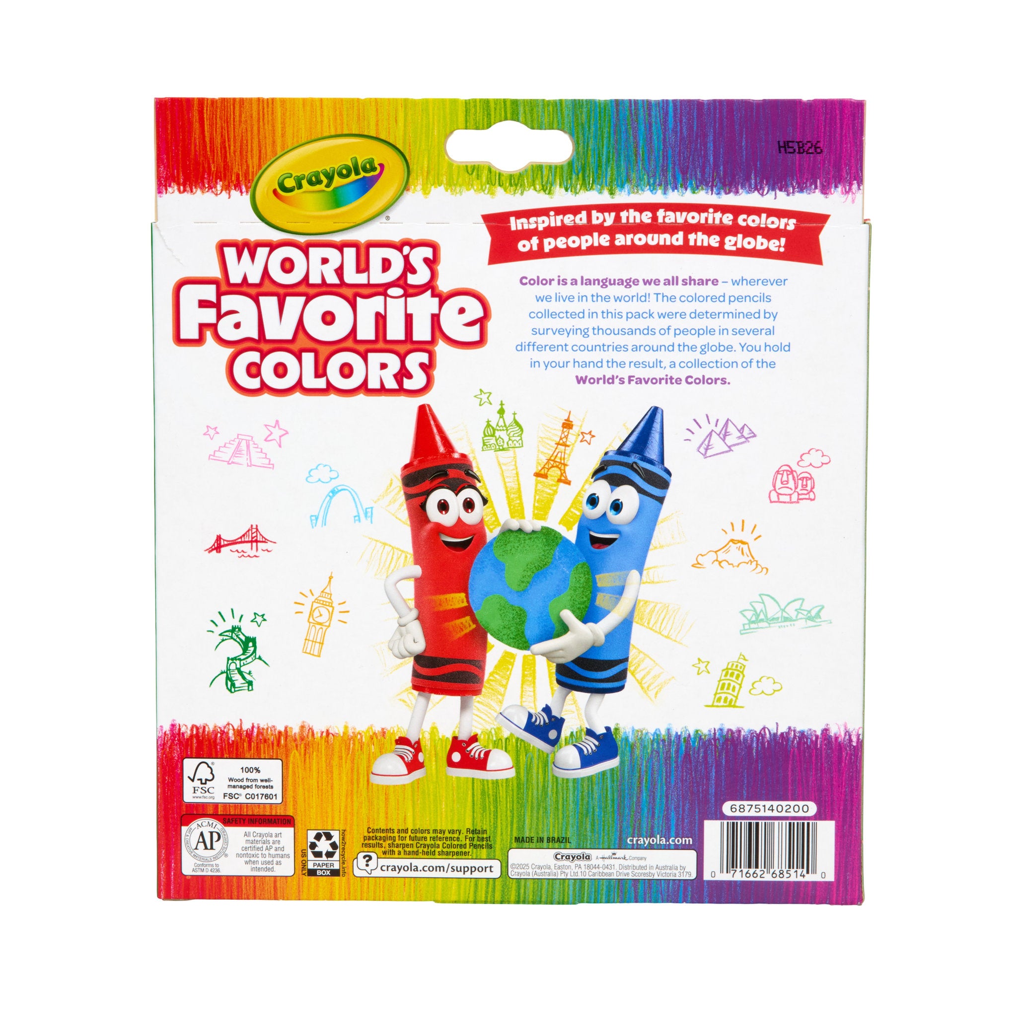 Crayola World's Favorite Colours 50 Pack