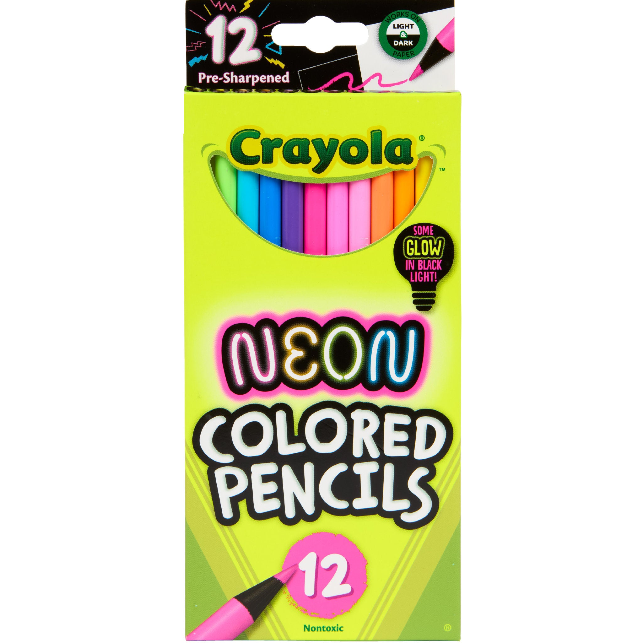 Crayola Neon Coloured Pencils 12 Pack