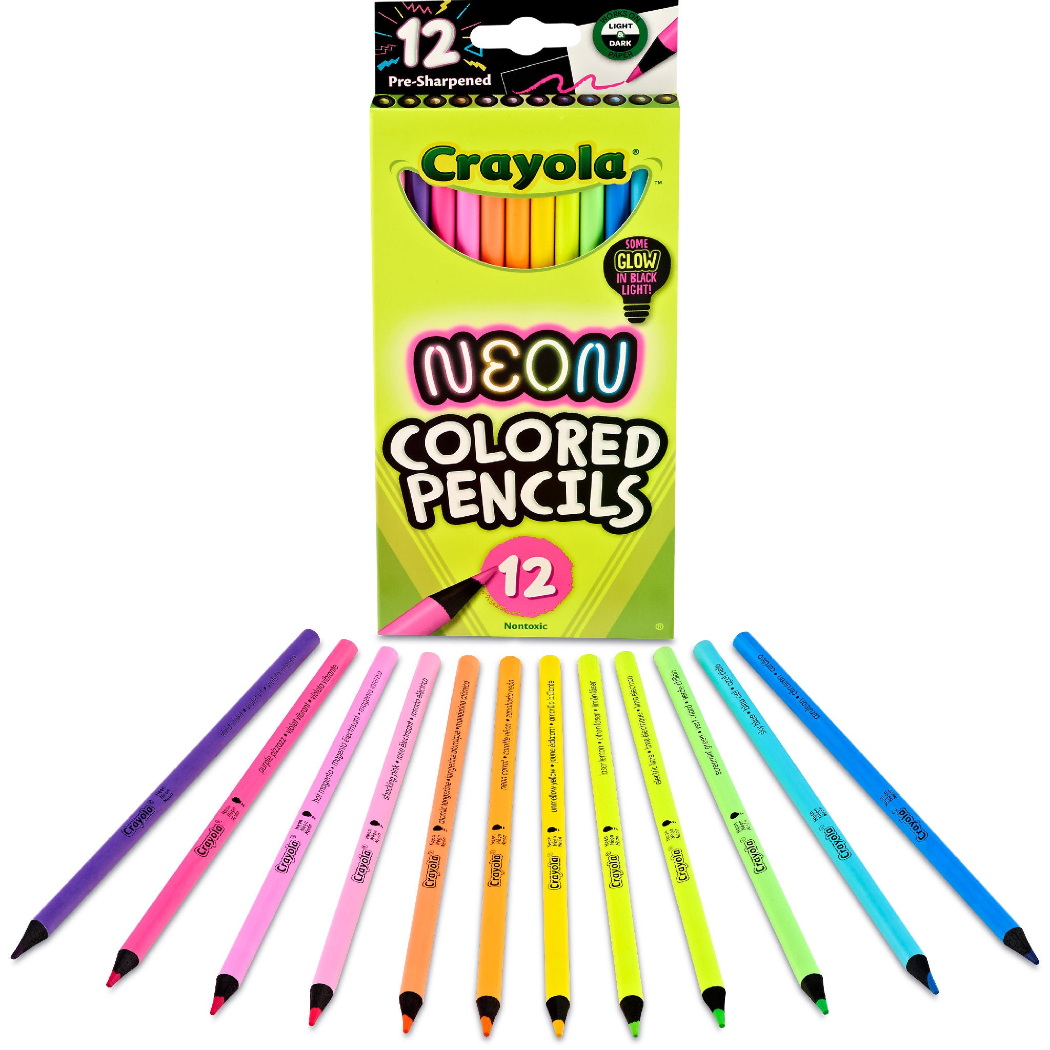 Crayola Neon Coloured Pencils 12 Pack