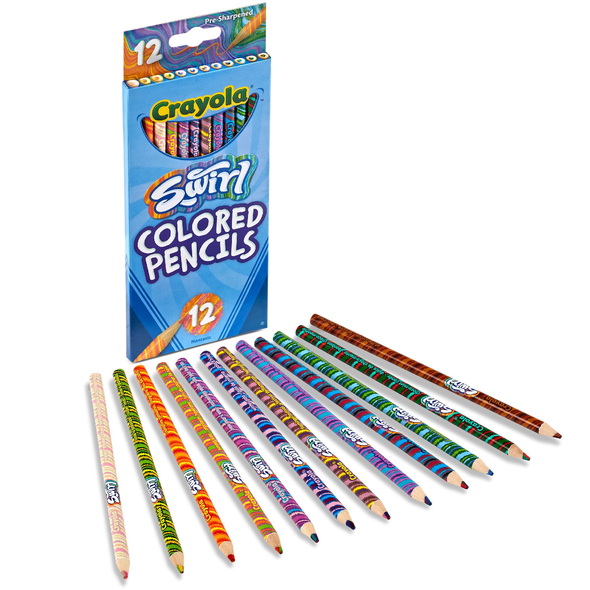 Crayola Swirl Coloured Pencils 12 Pack