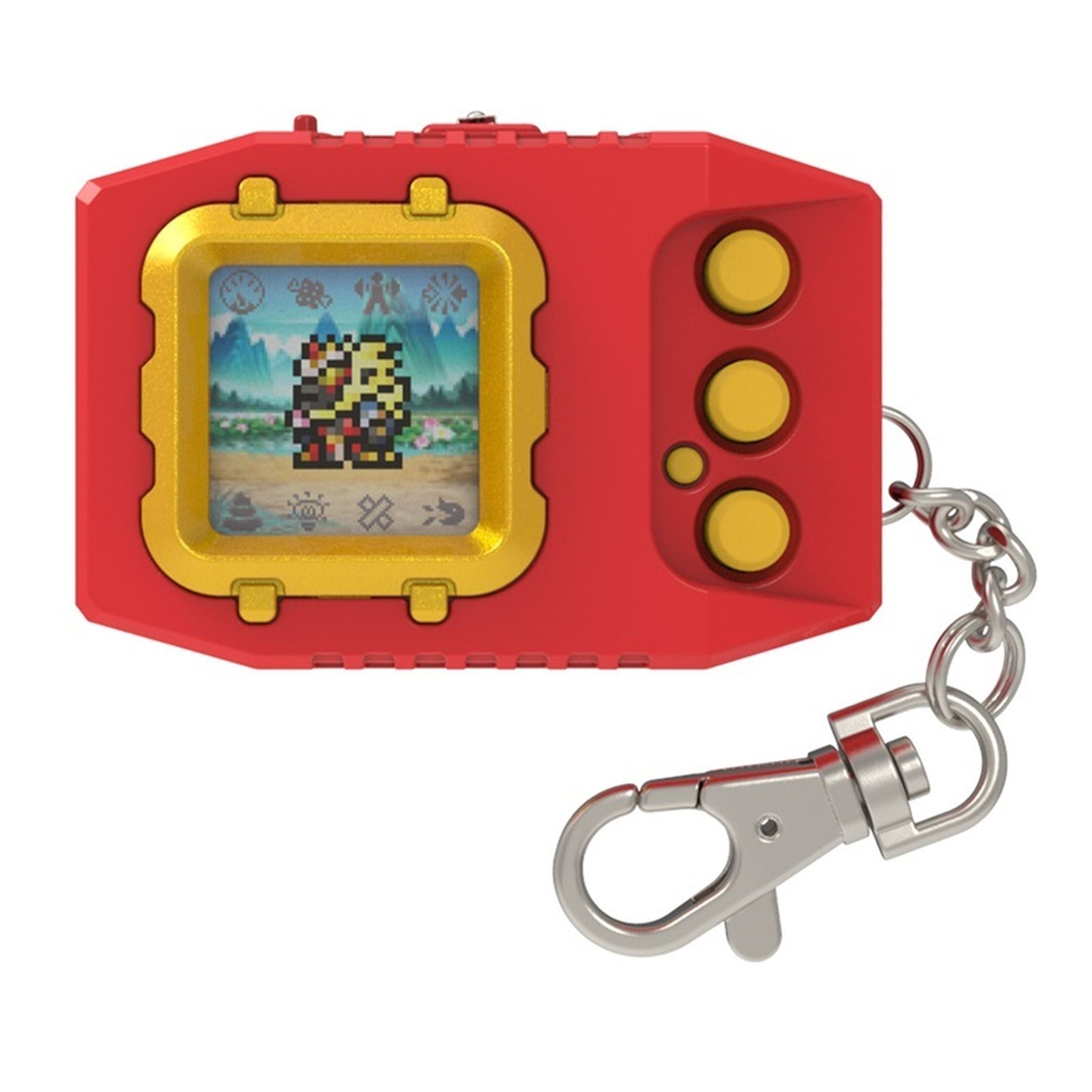 Digimon Pendulum 25th Anniversary Virtual Pet - Saiyu Warriors Red/Gold