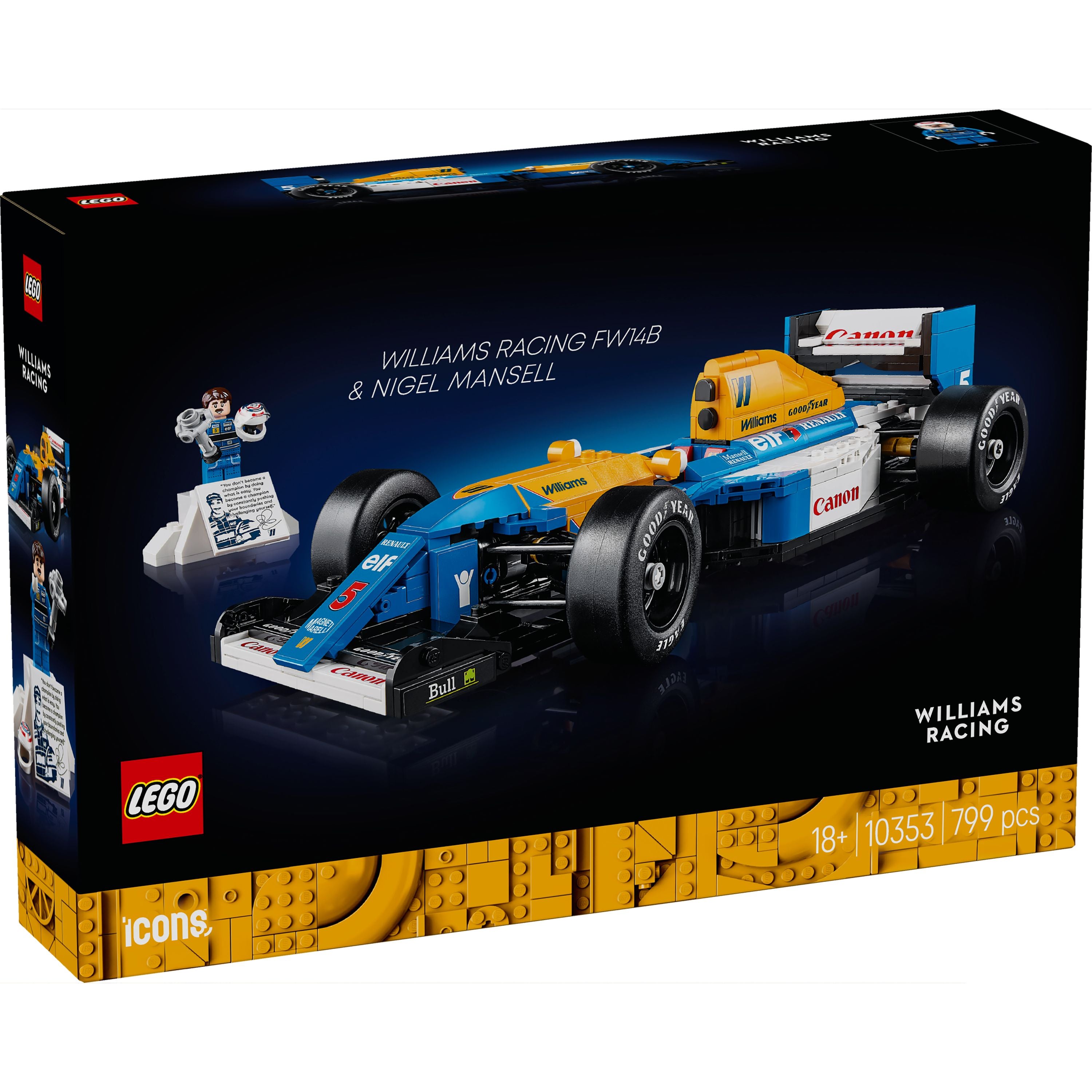LEGO 10353 Icons Williams Racing FW14B & Nigel Mansell