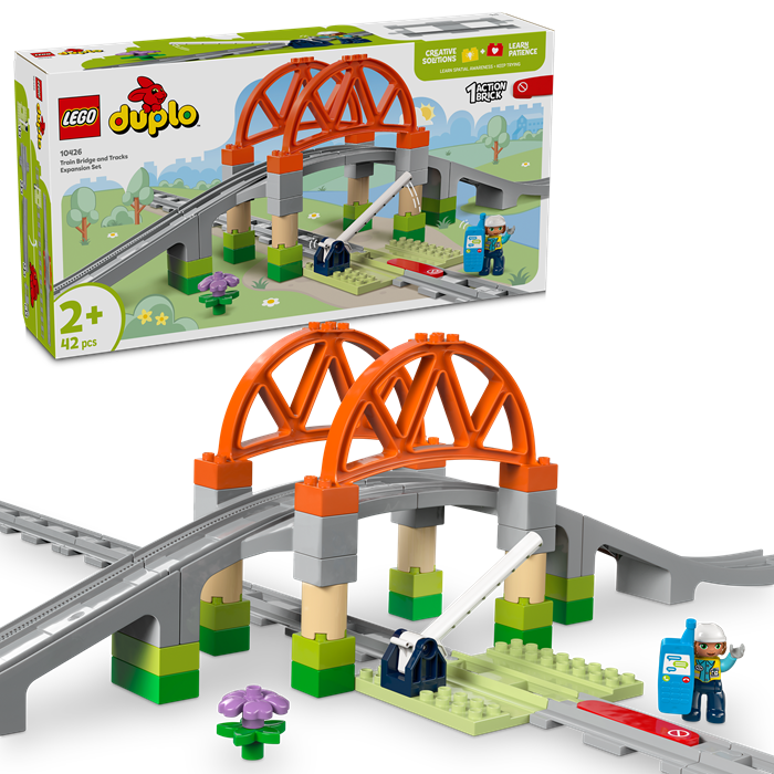 LEGO 10426 DUPLO Trains Train Bridge And Tracks Expansion Set