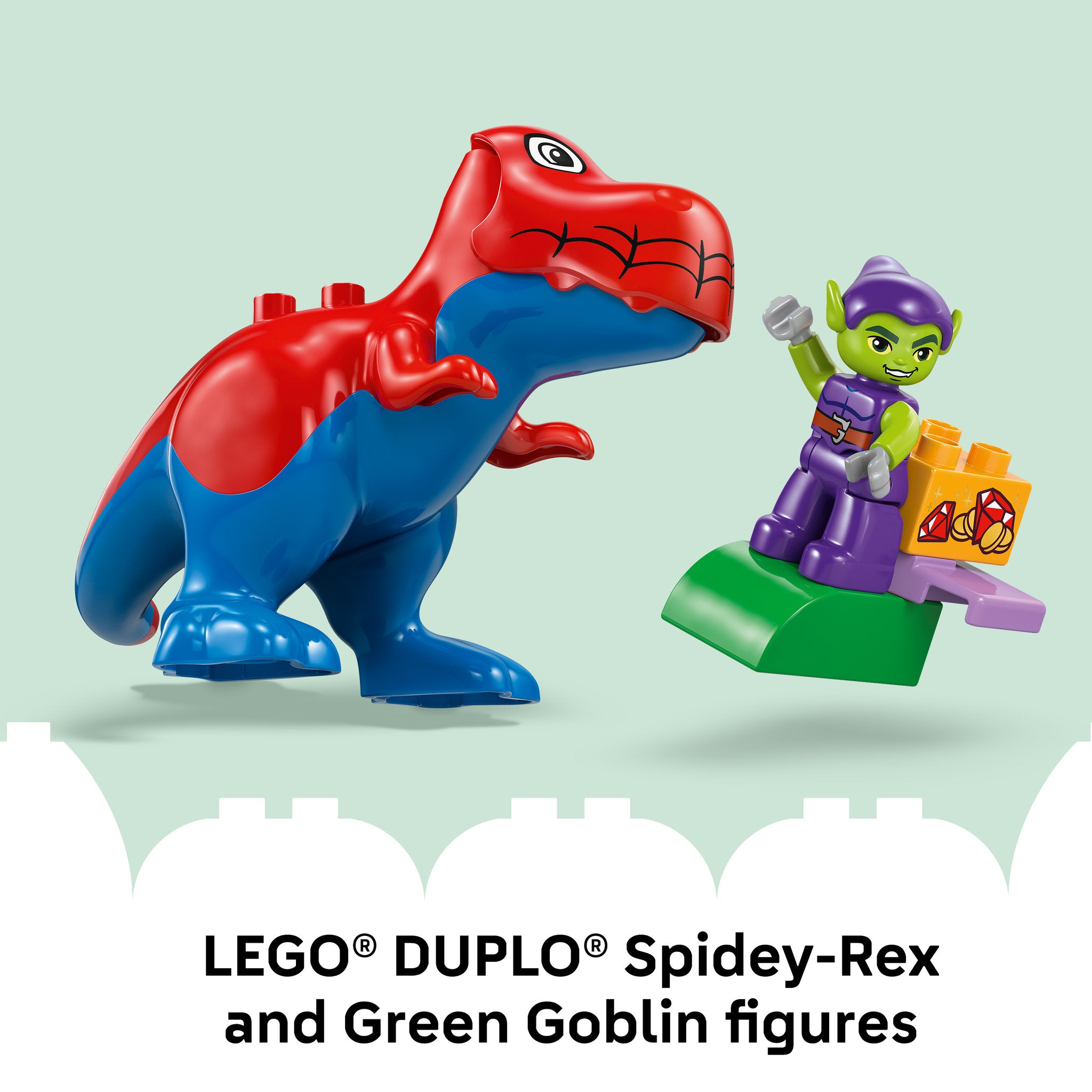 LEGO 10463 DUPLO Disney Dinosaur Spidey-Rex vs. Green Goblin