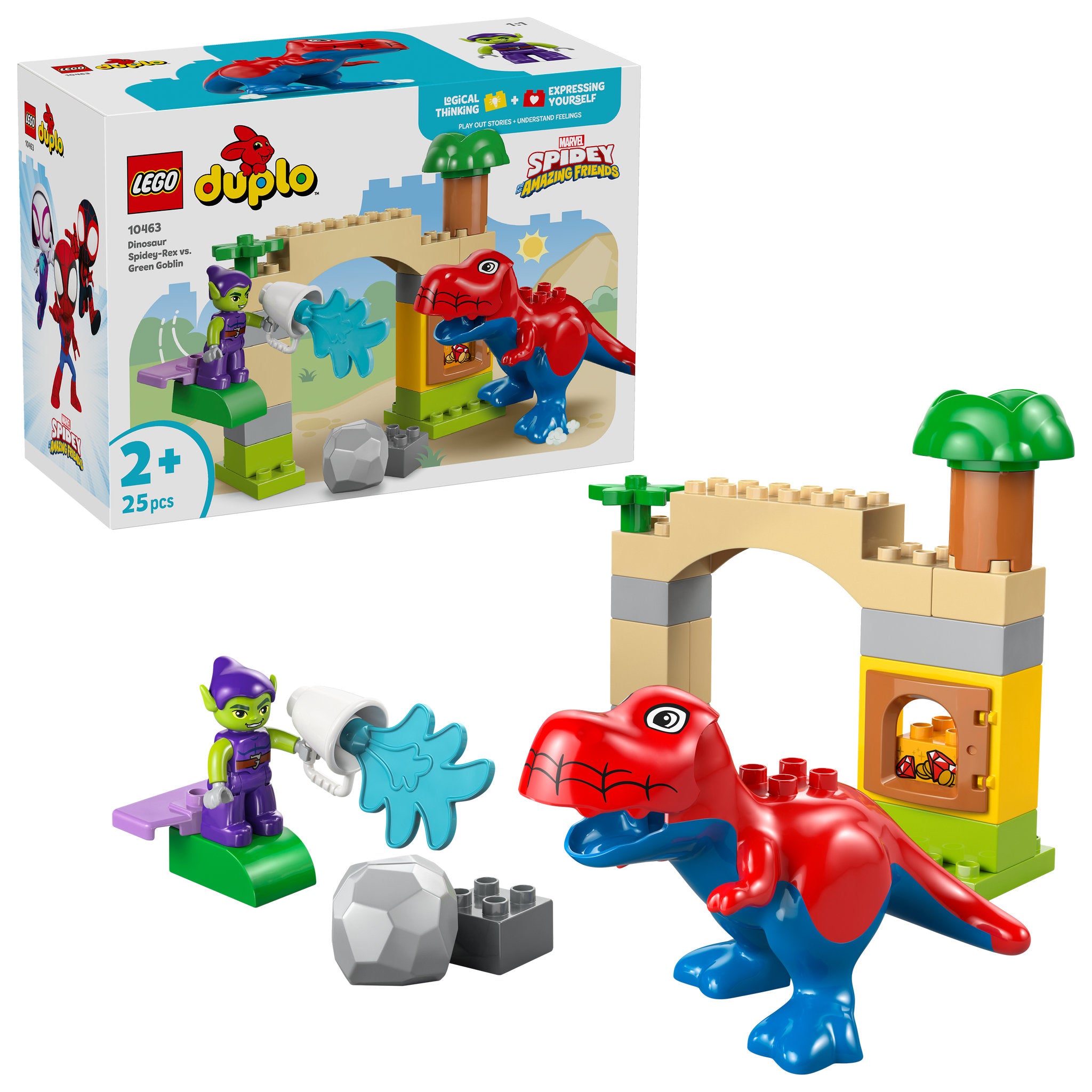 LEGO 10463 DUPLO Disney Dinosaur Spidey-Rex vs. Green Goblin