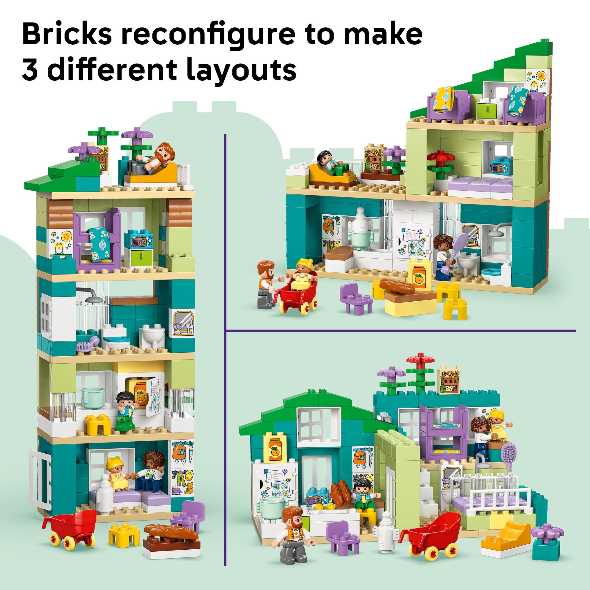LEGO 10470 Duplo Town 3 In 1 Modern Family House With Figures