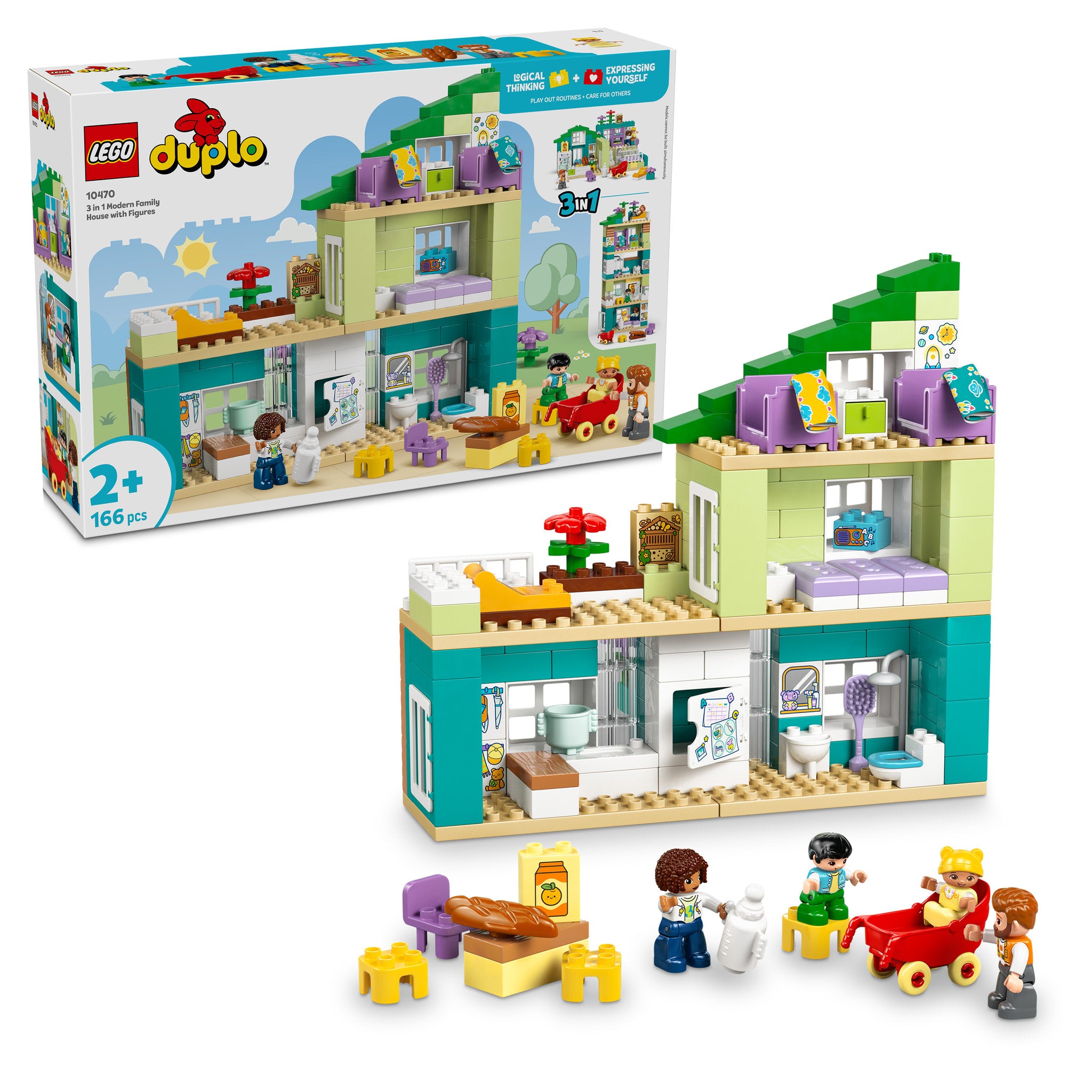 LEGO 10470 Duplo Town 3 In 1 Modern Family House With Figures
