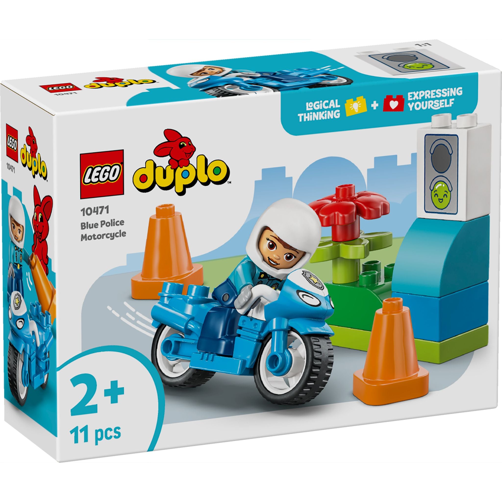 LEGO 10471 DUPLO Town Blue Police Motorcycle