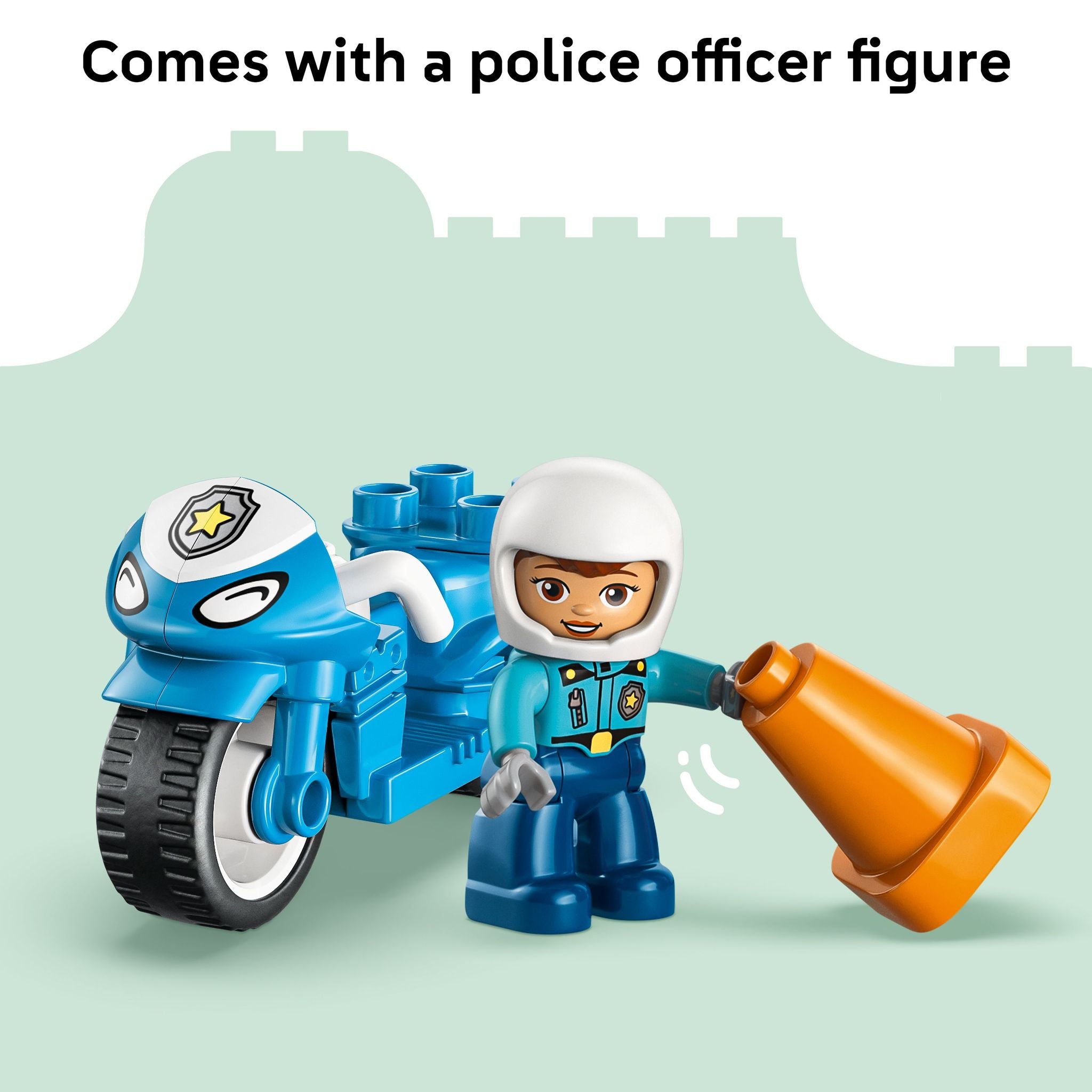 LEGO 10471 DUPLO Town Blue Police Motorcycle