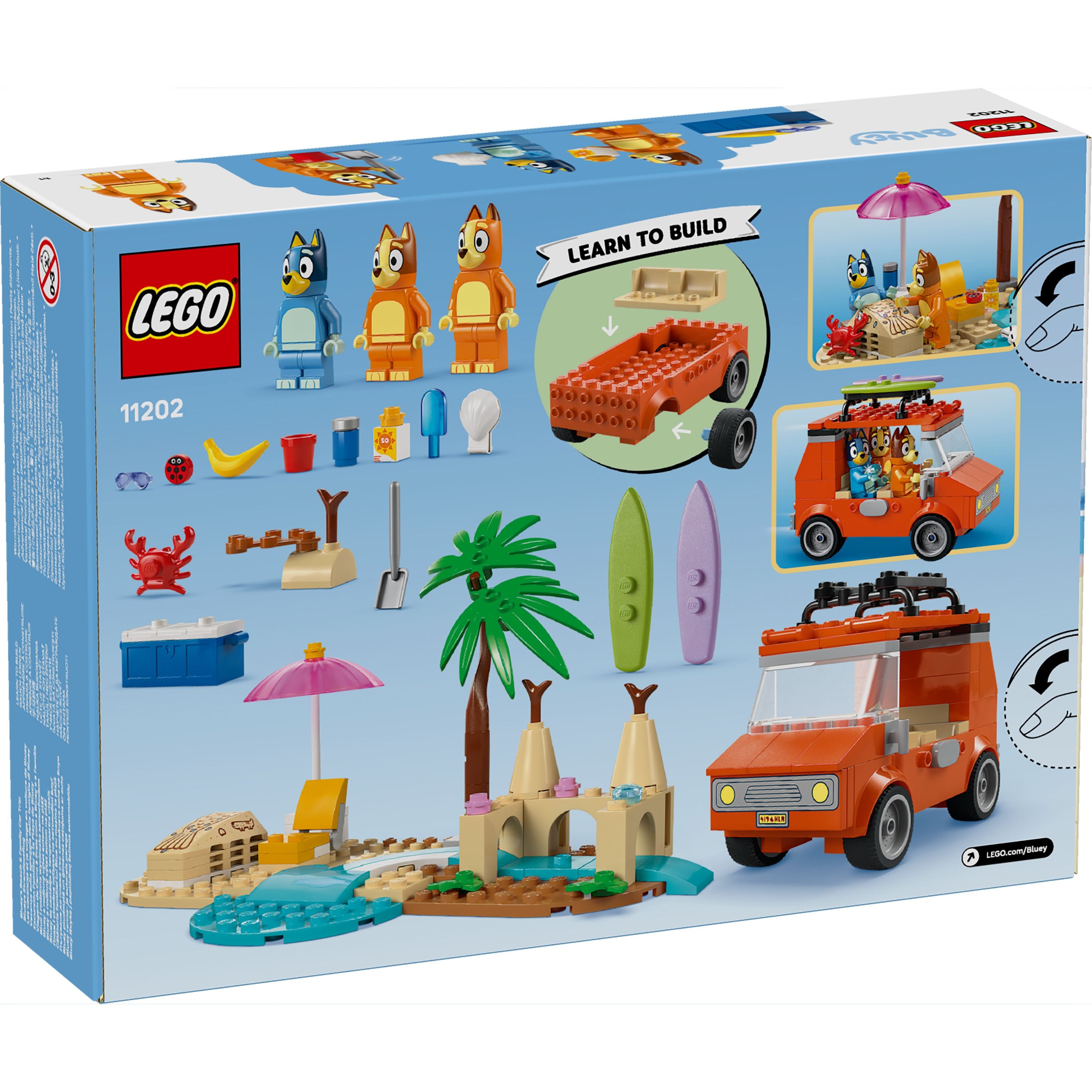 LEGO 11202 Bluey: Bluey’s Beach & Family Car Trip