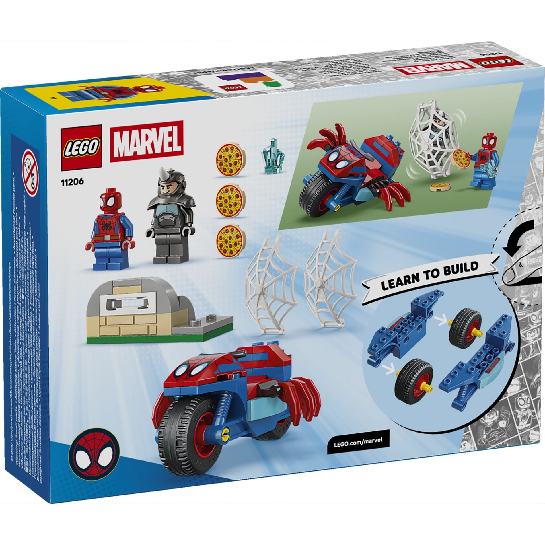 LEGO 11206 Marvel Spidey And His Amazing Friends Spidey On his Motorcycle vs. Rhino - Toyworld Australia