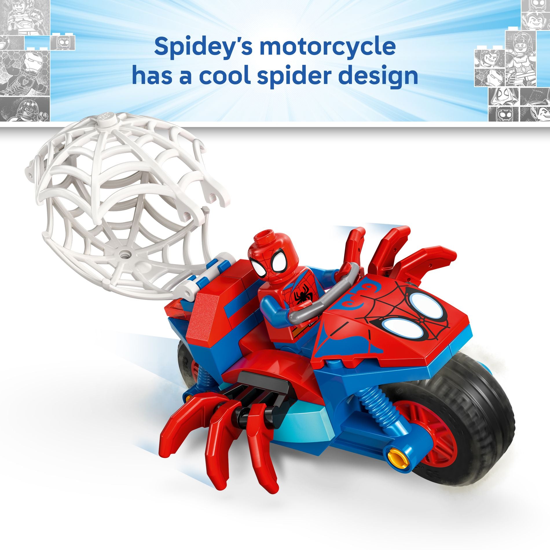 LEGO 11206 Marvel Spidey And His Amazing Friends Spidey On his Motorcycle vs. Rhino - Toyworld Australia