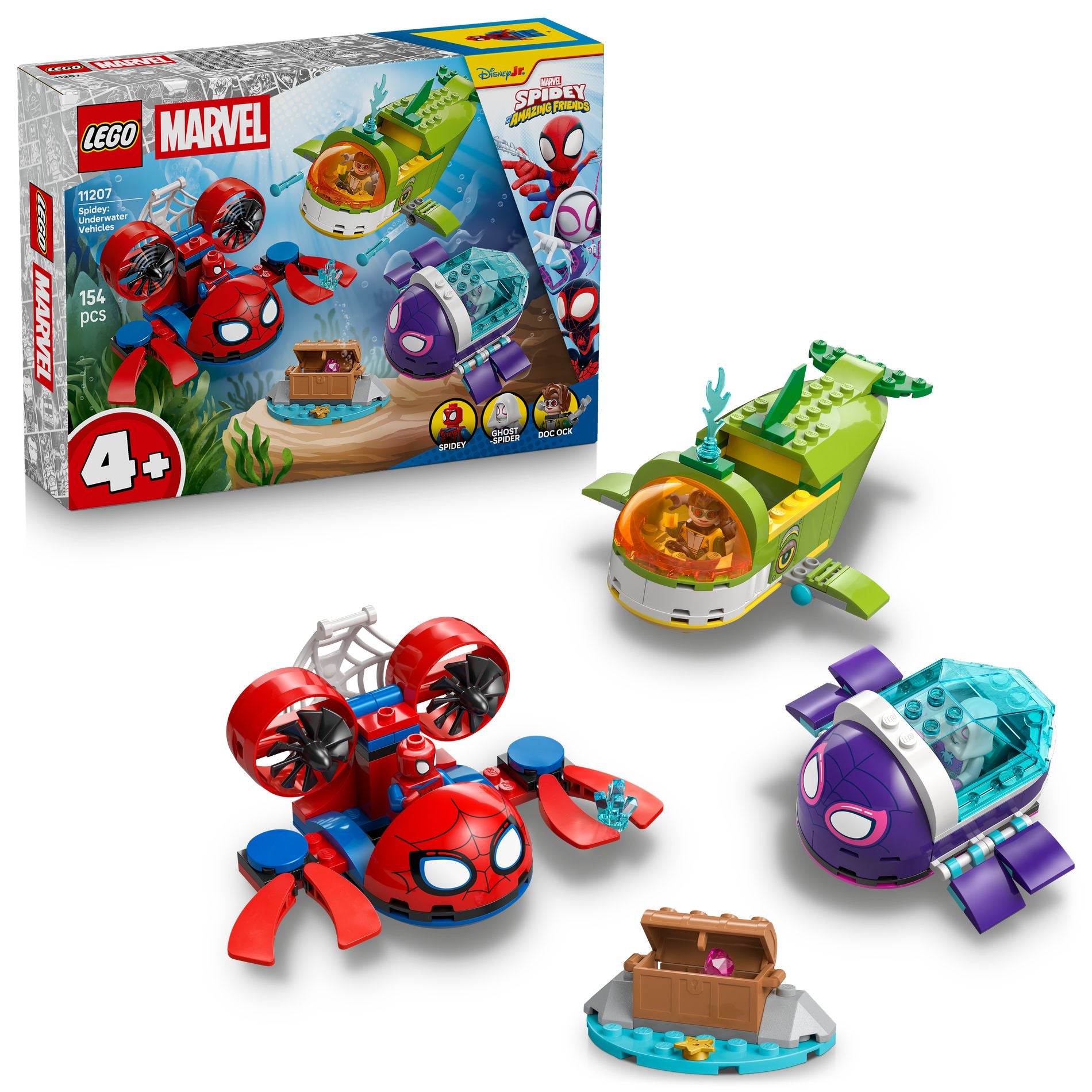 LEGO 11207 Marvel Spidey And His Amazing Friends Spidey: Underwater Vehicles - Toyworld Australia