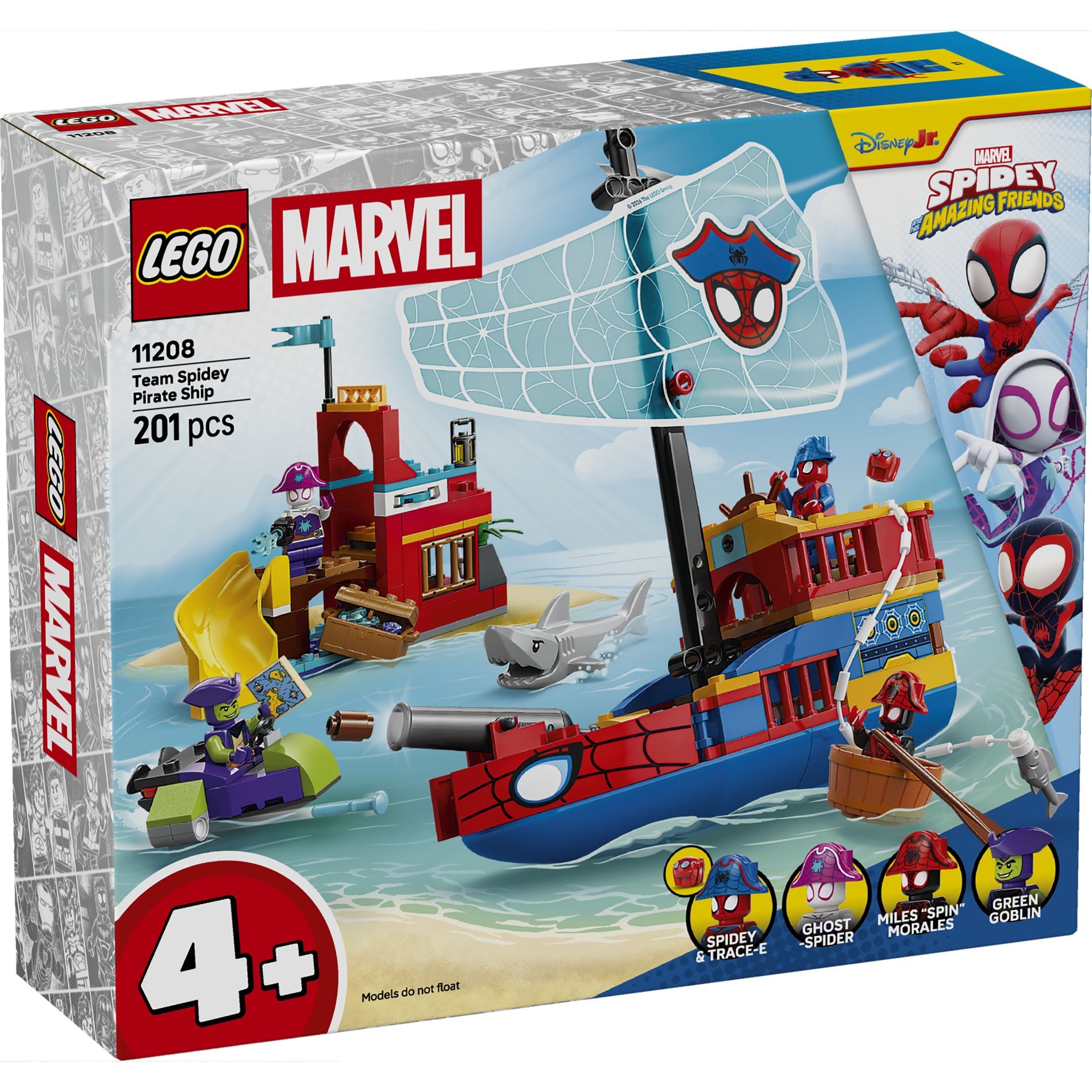 LEGO 11208 Marvel Spidey And His Amazing Friends Team Spidey Pirate Ship - Toyworld Australia