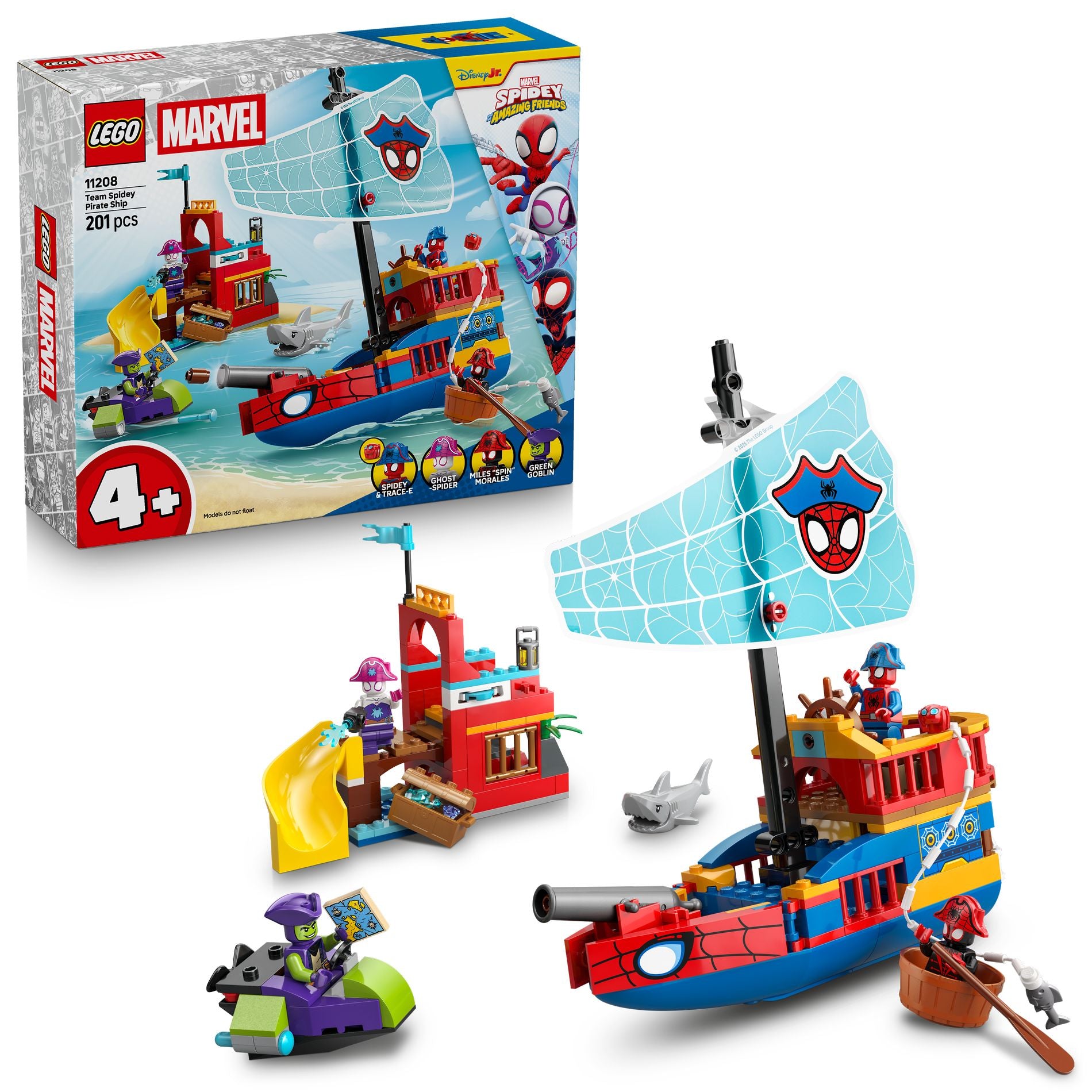 LEGO 11208 Marvel Spidey And His Amazing Friends Team Spidey Pirate Ship - Toyworld Australia